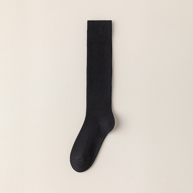 Ribbed Cotton Knee Highs
