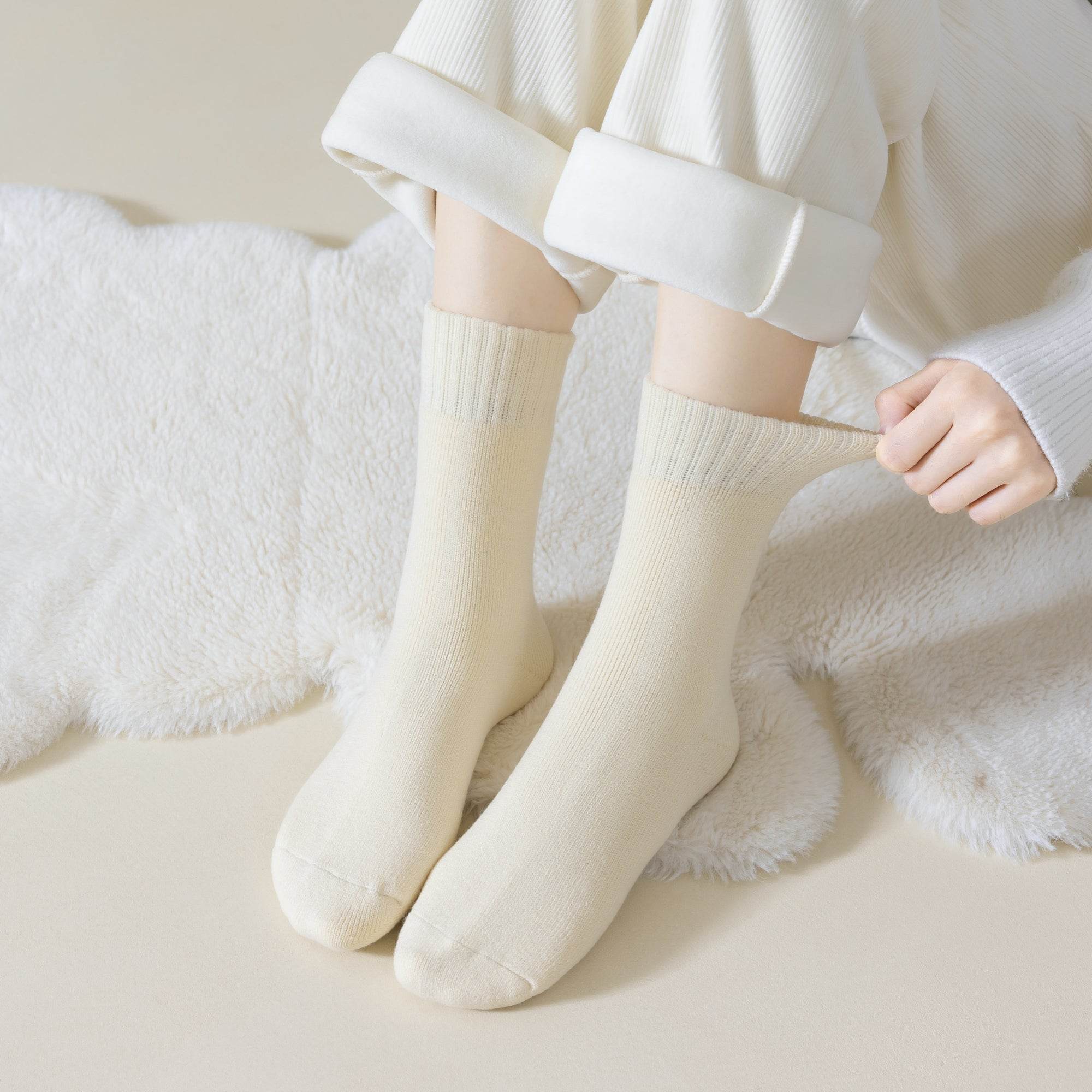 Women's Extra Warm Sherpa Lined Winter Socks - 5 Pairs