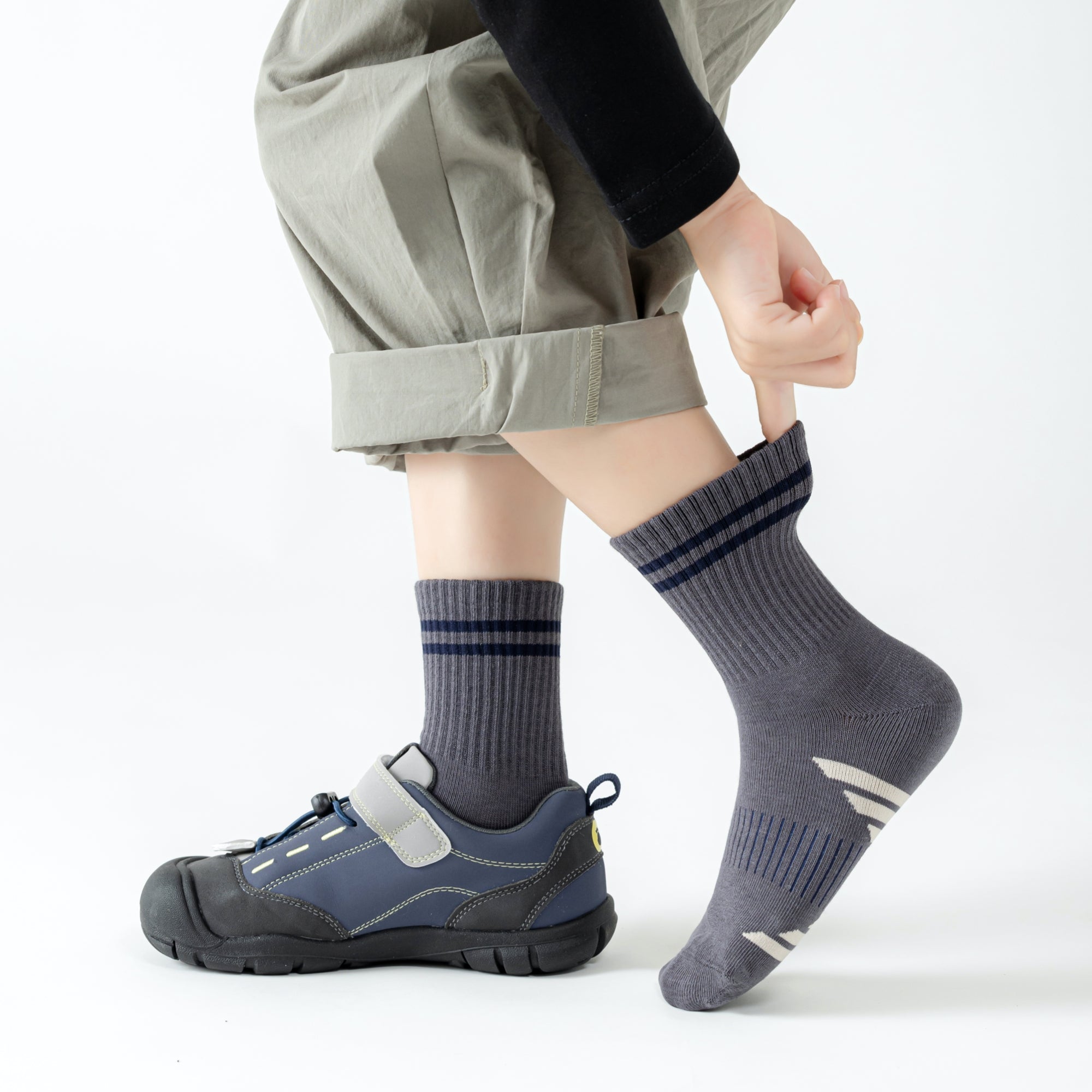 Kid's Athletic Outdoor Crew Socks - 5 Pairs