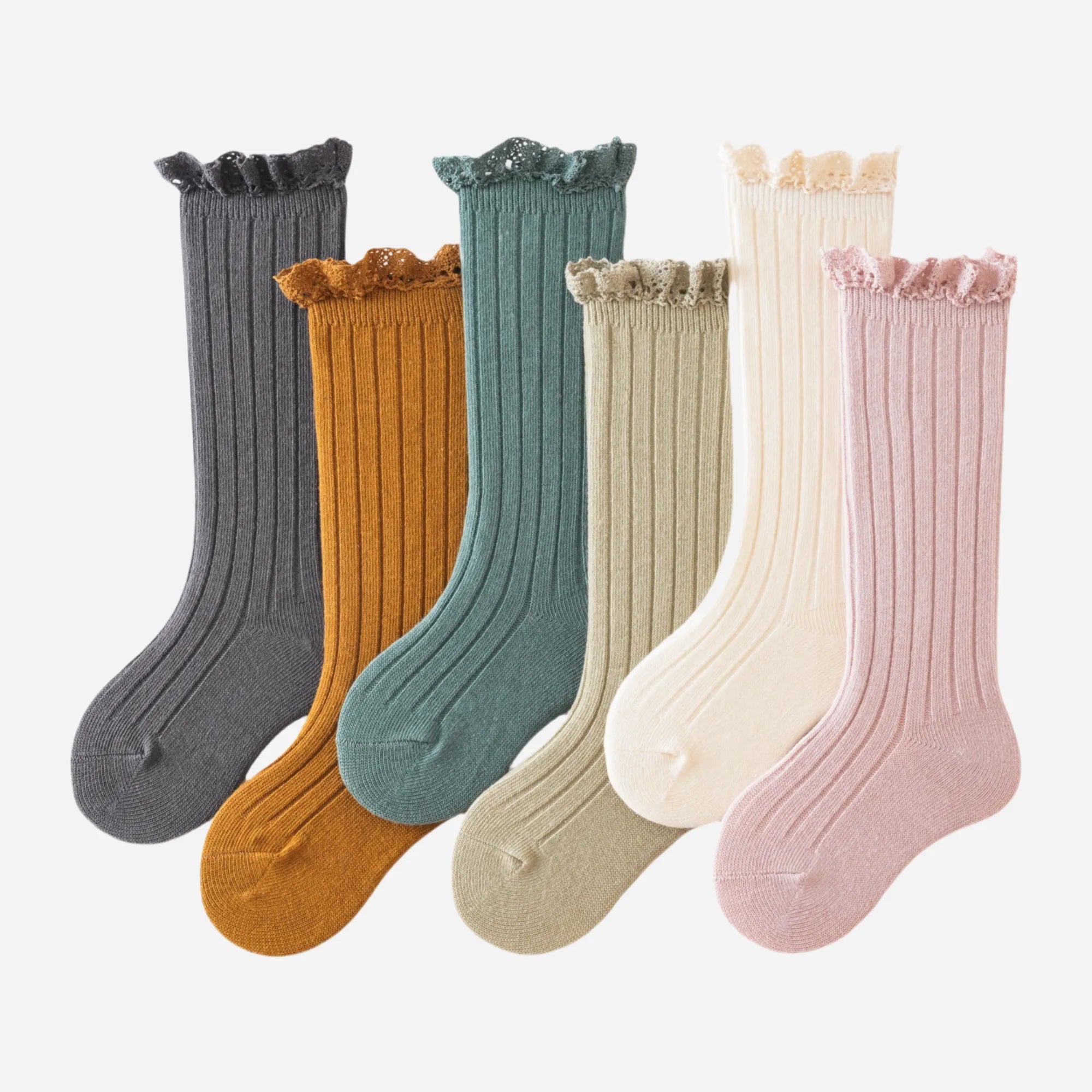 Babies The Lace Trim Knee-Highs-3 Pairs
