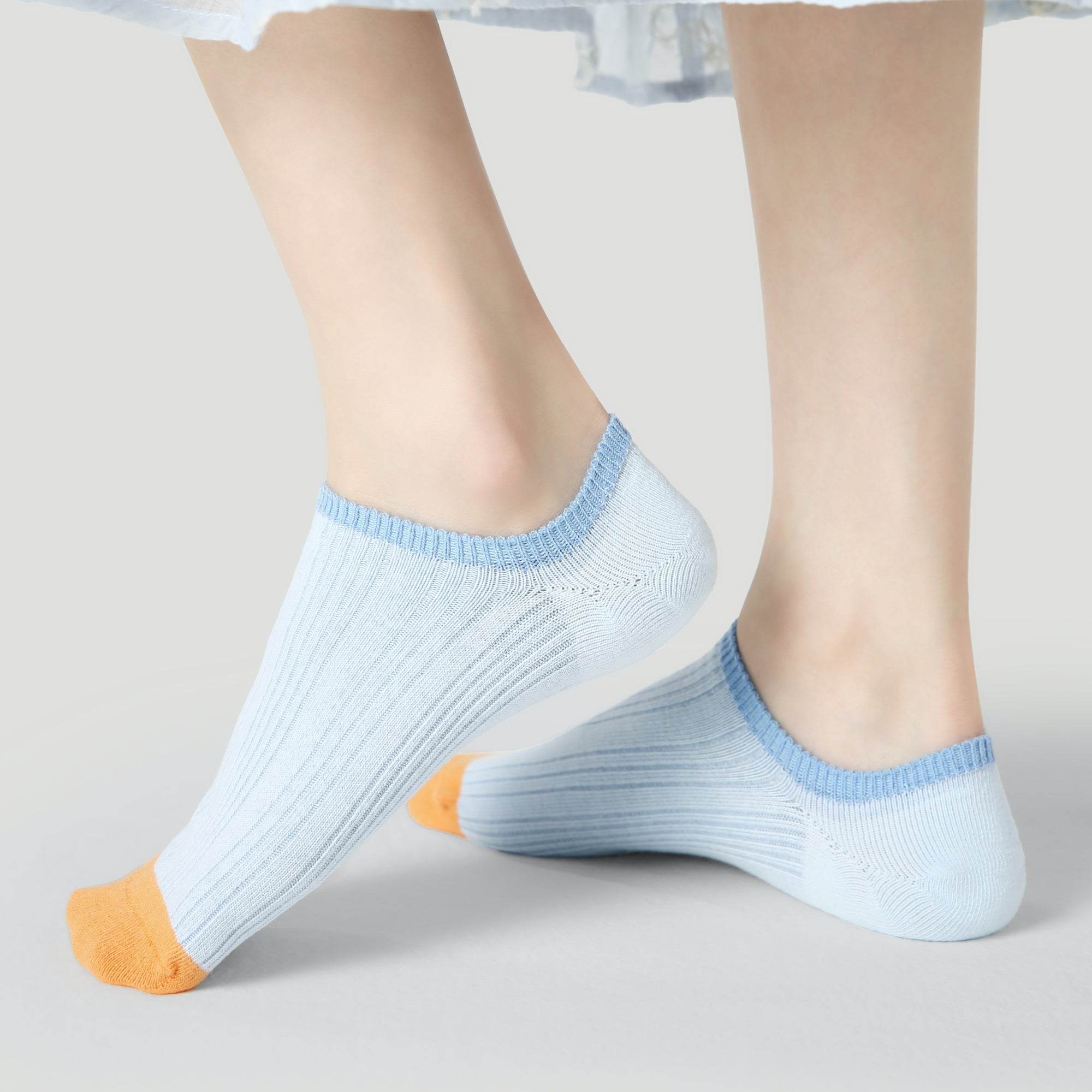 Women's Spring Patterned No-Show Socks - 3 Pairs