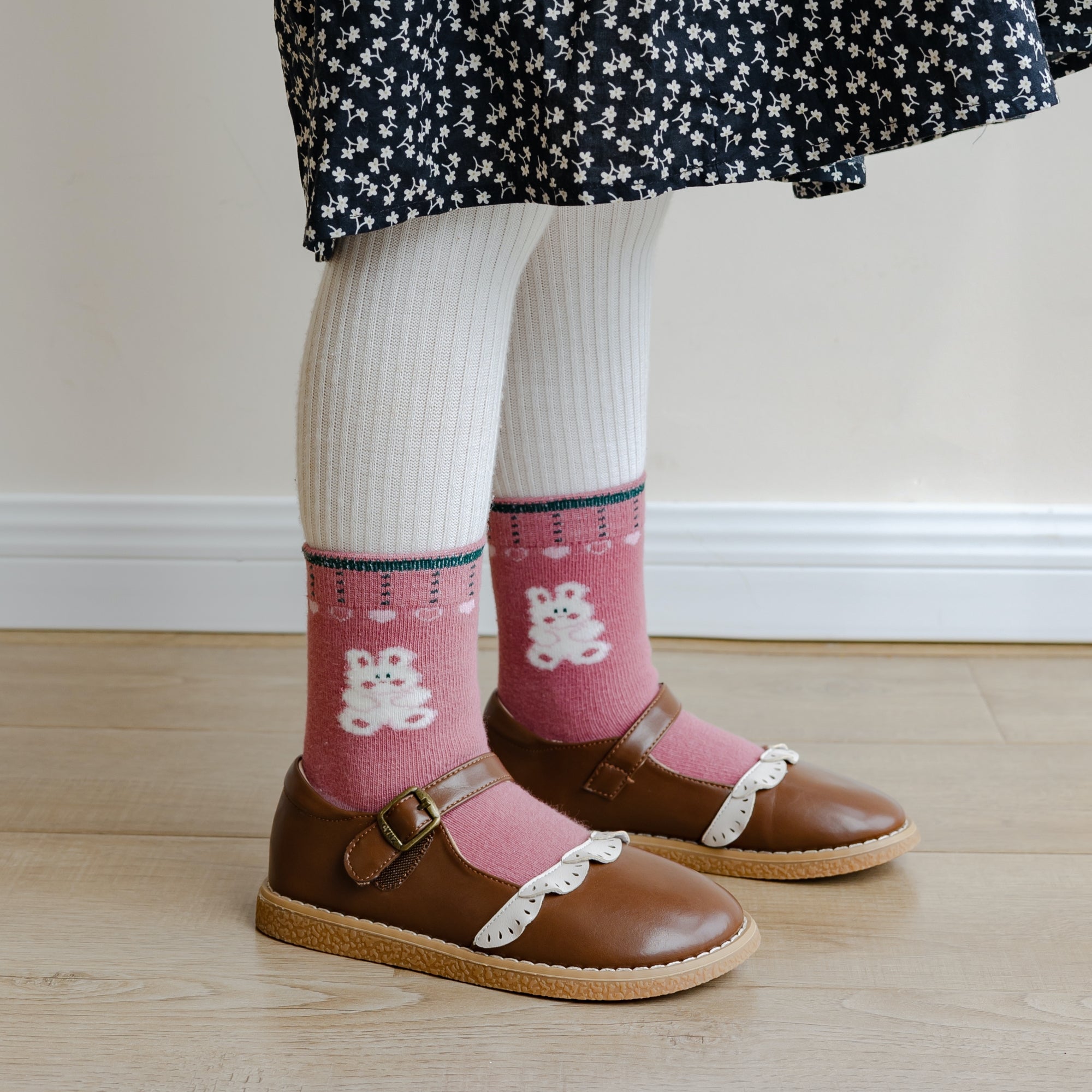Kid's Girls' Bear & Berry Crew Socks - 5 Pairs