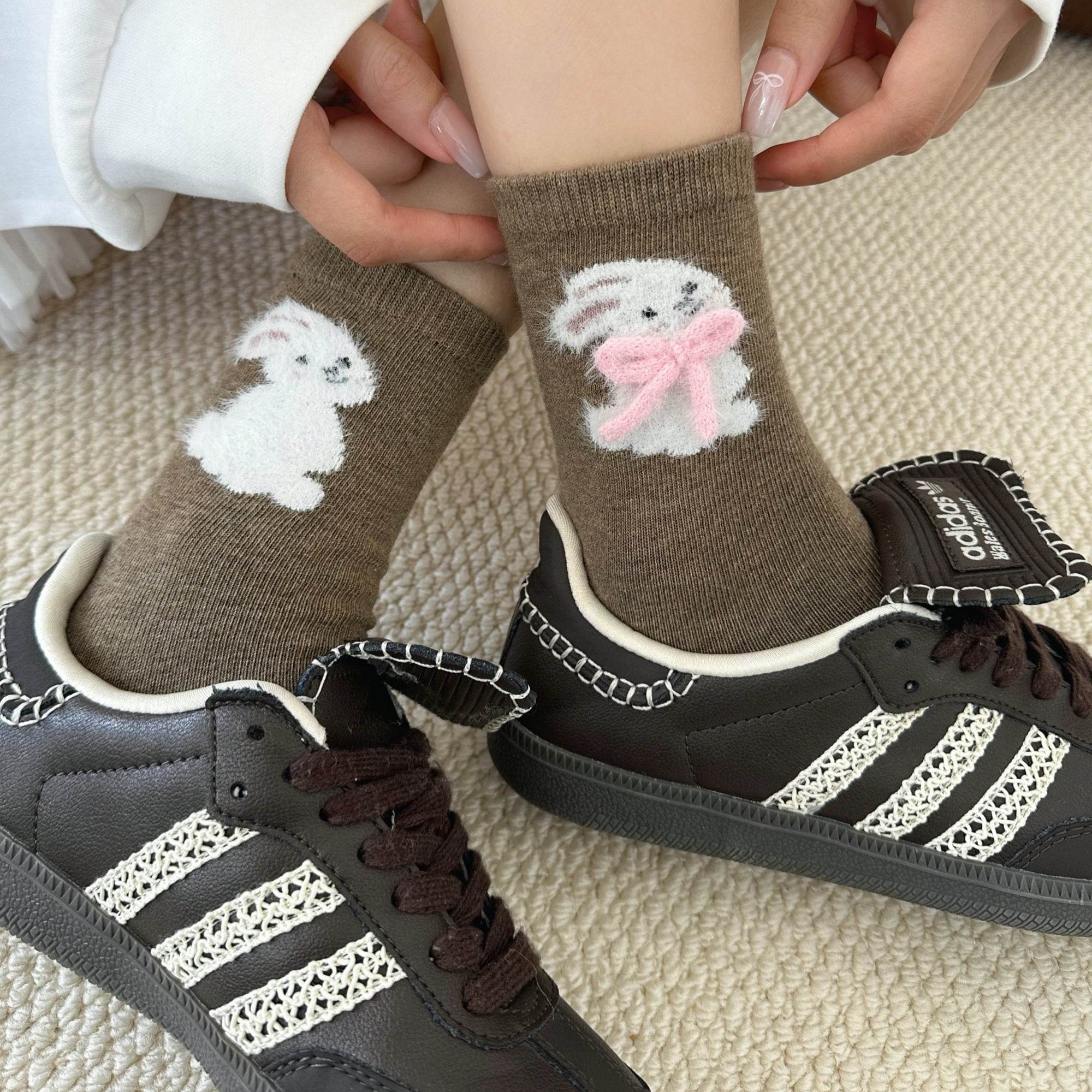 Women's Dainty Pet & Bow Crew Socks - Single Pair