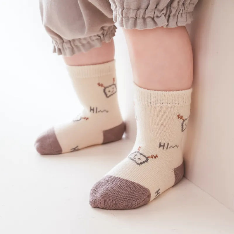 Babies The Beep Boop Socks-3 Pairs
