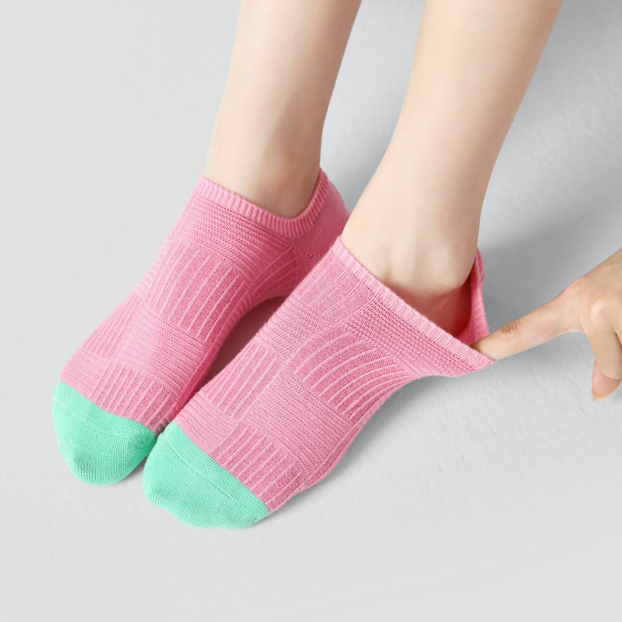 Women's Spring Patterned No-Show Socks - 3 Pairs