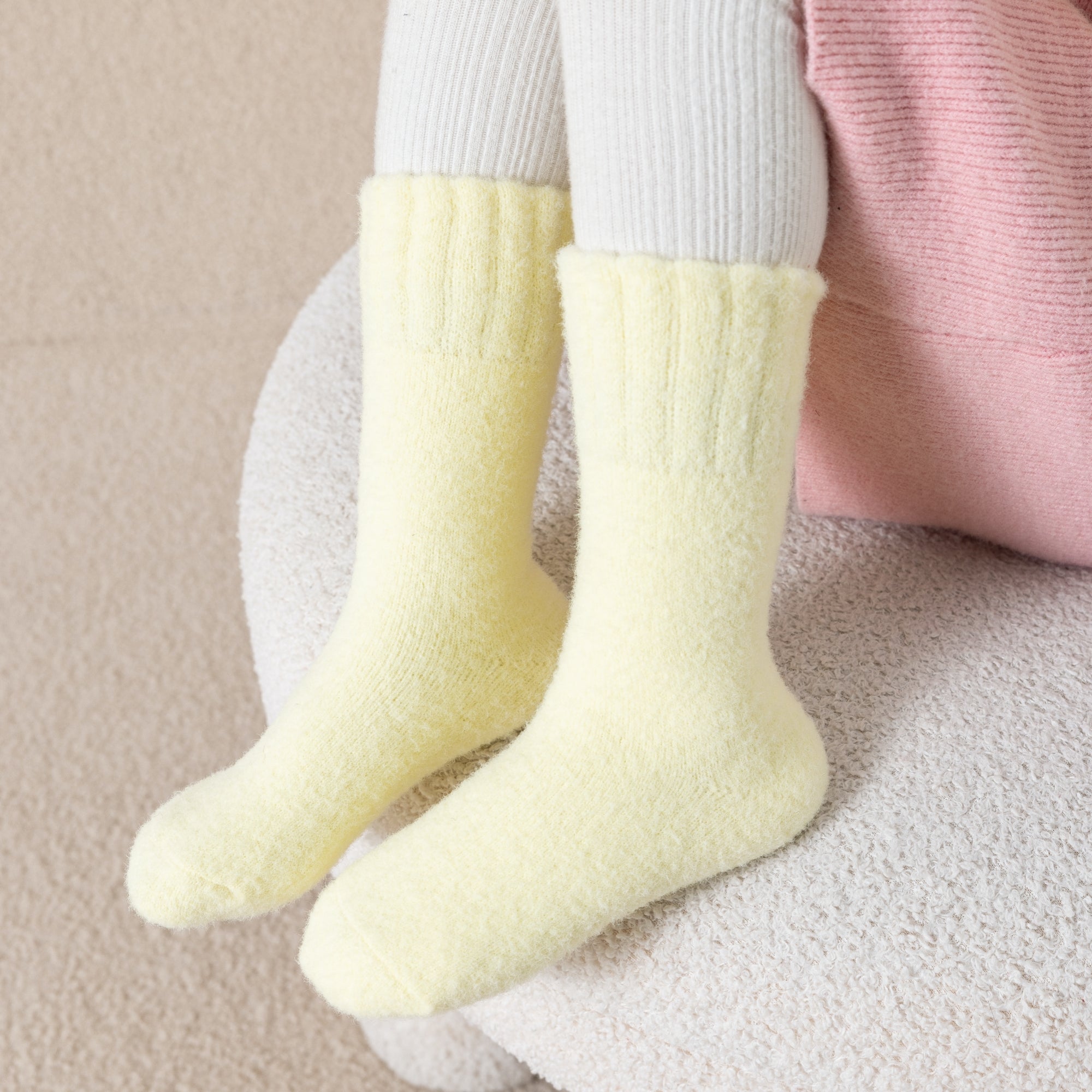 Kid's Ultra Soft Fuzzy Crew Socks - 3 Pairs