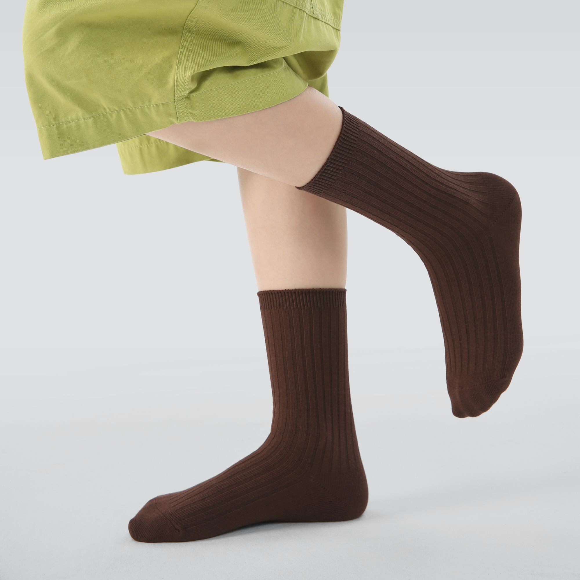 Kid's Classic Solid Color Ribbed Socks  C - 5 Pairs