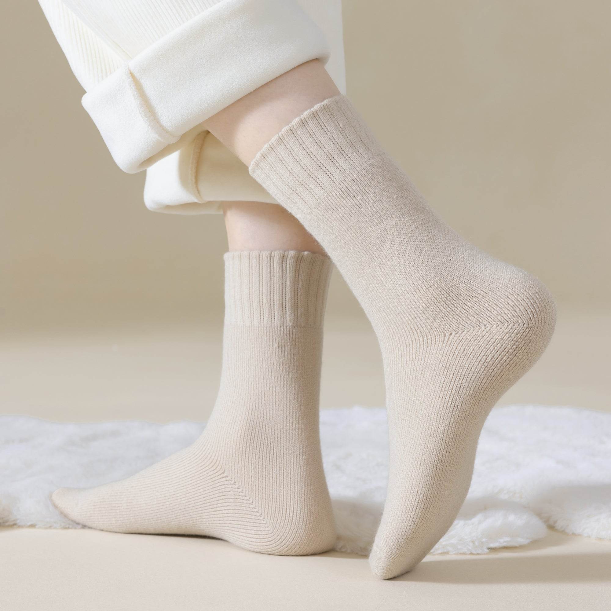 Women's Extra Warm Sherpa Lined Winter Socks - 5 Pairs