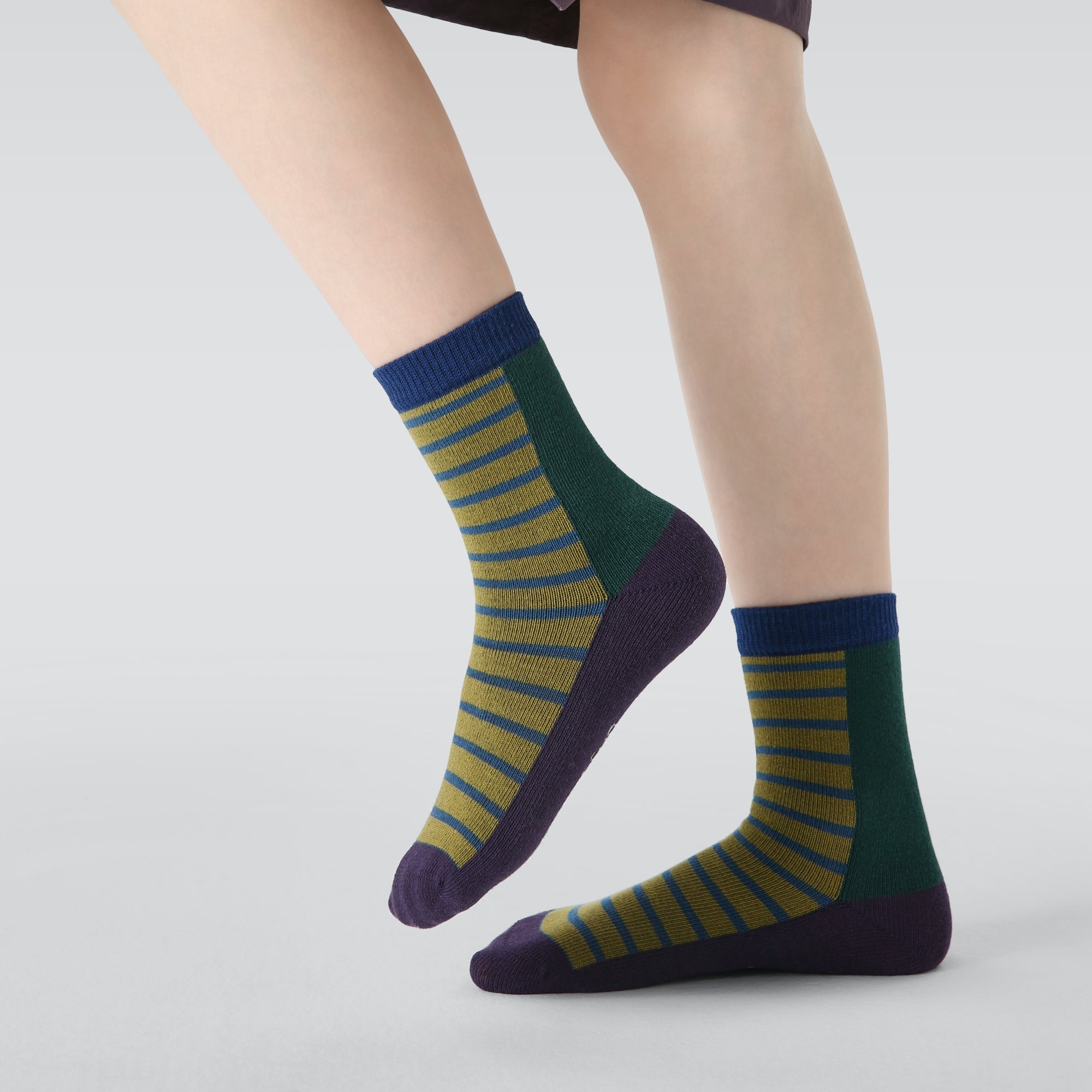 Kid's Modern Retro Style Crew Socks - 5 Pairs