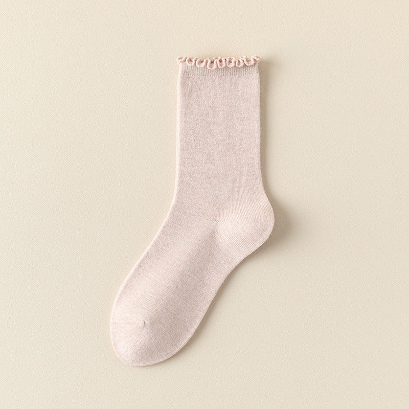 Soft Wool Ruffle Crew