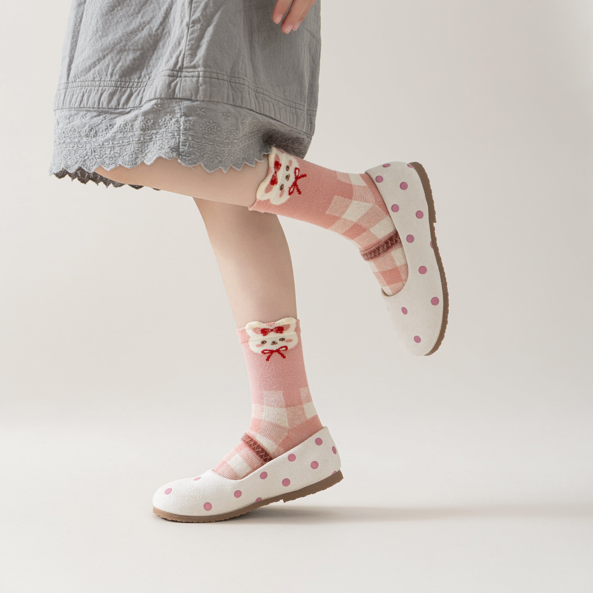 Kid's Sweet Bunny & Cherry Socks - 5 Pairs