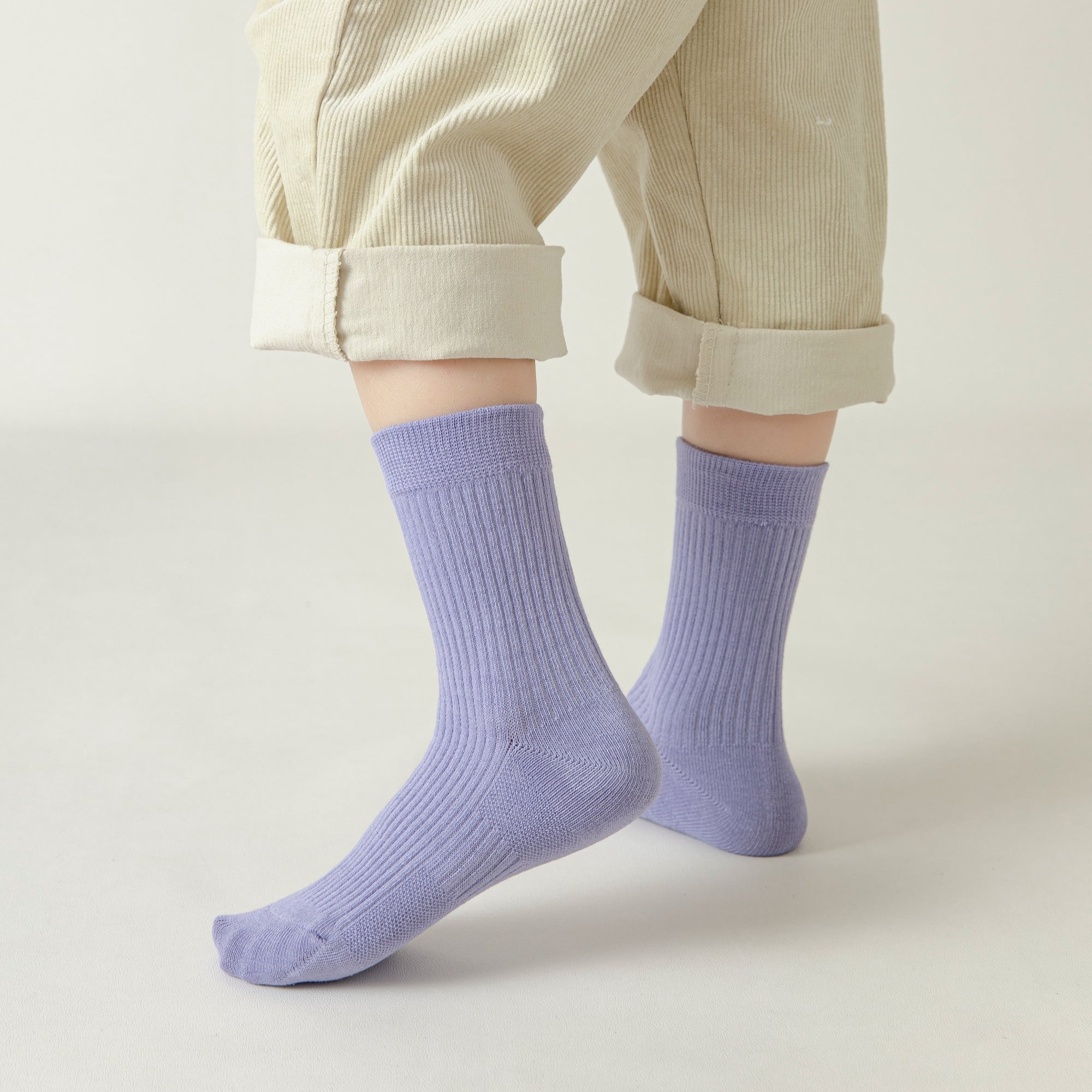Kid's Unisex Ribbed Socks - 3 Pairs
