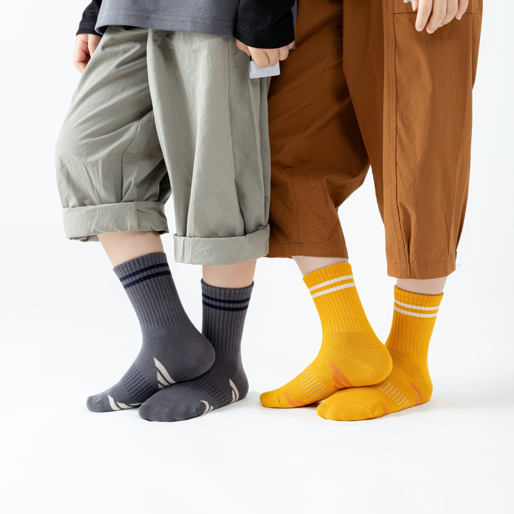 Kid's Athletic Outdoor Crew Socks - 5 Pairs