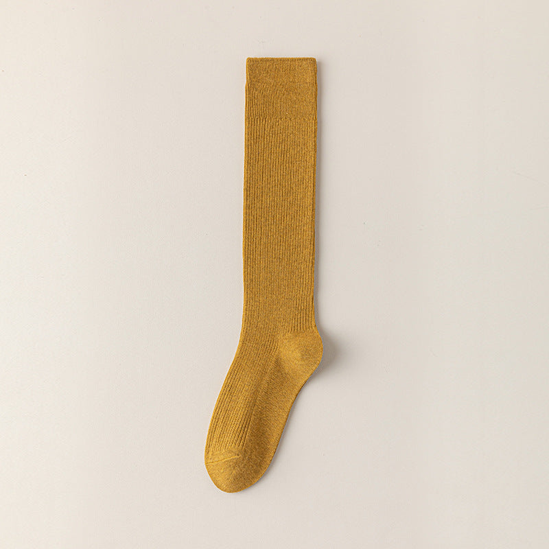 Ribbed Cotton Knee Highs