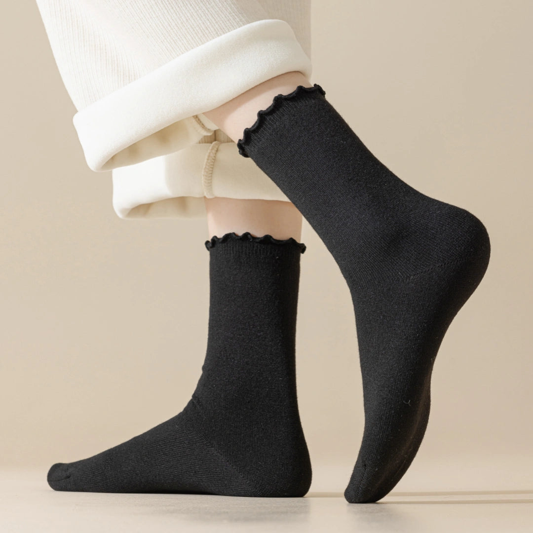 Soft Wool Ruffle Crew