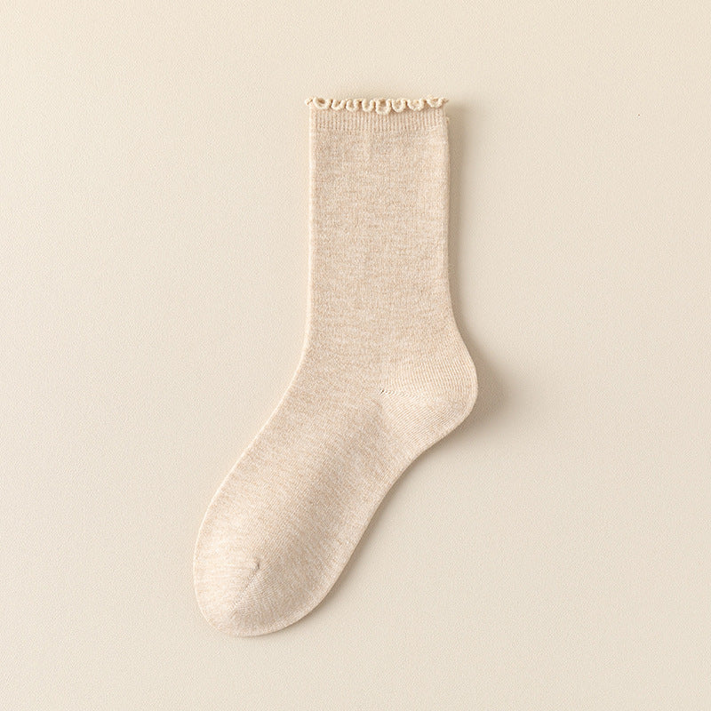 Soft Wool Ruffle Crew