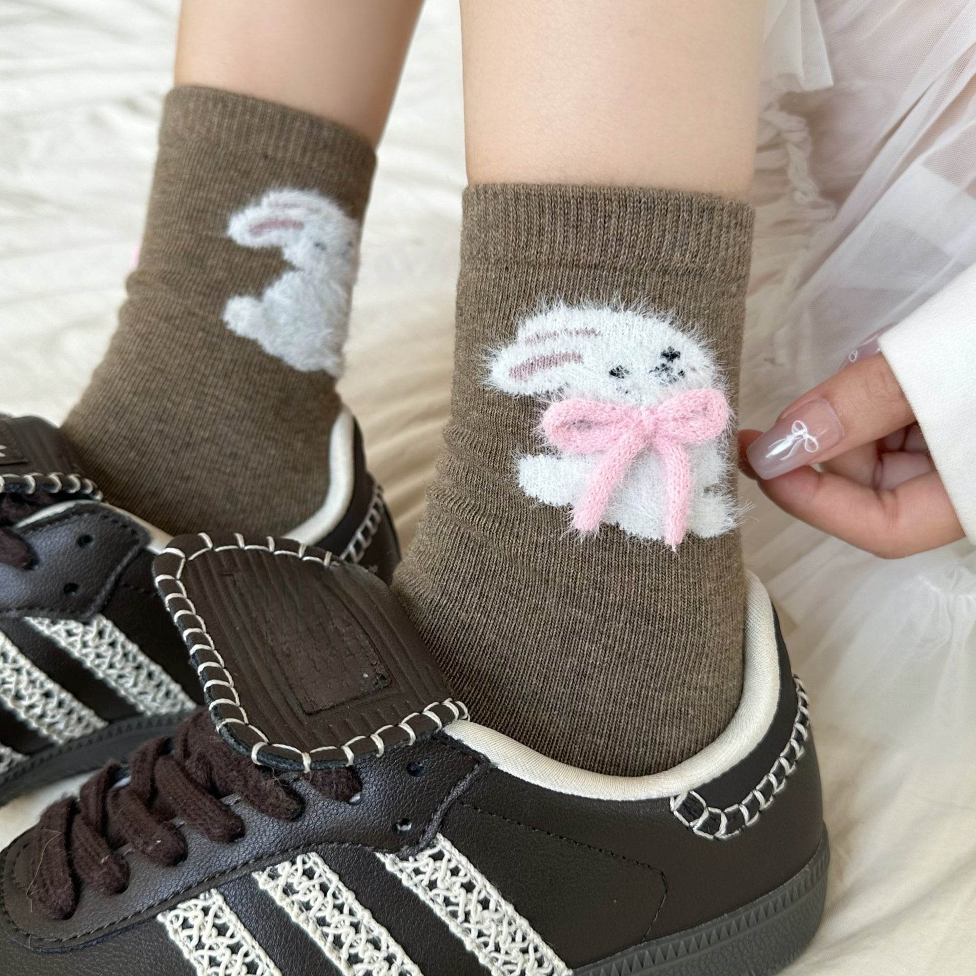 Women's Dainty Pet & Bow Crew Socks - Single Pair