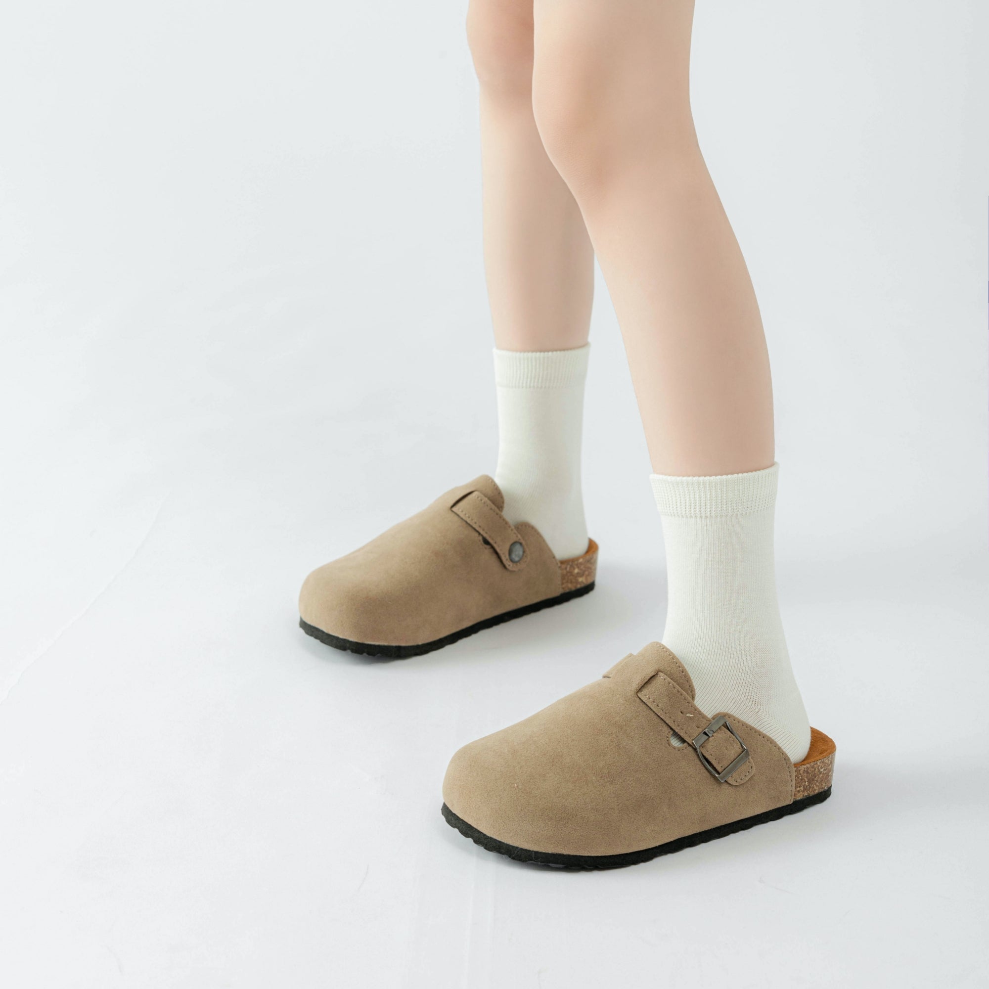 Kid's Organic Cotton Solid Crew Socks Pastel - 4 Pairs