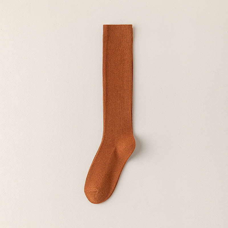 Ribbed Cotton Knee Highs