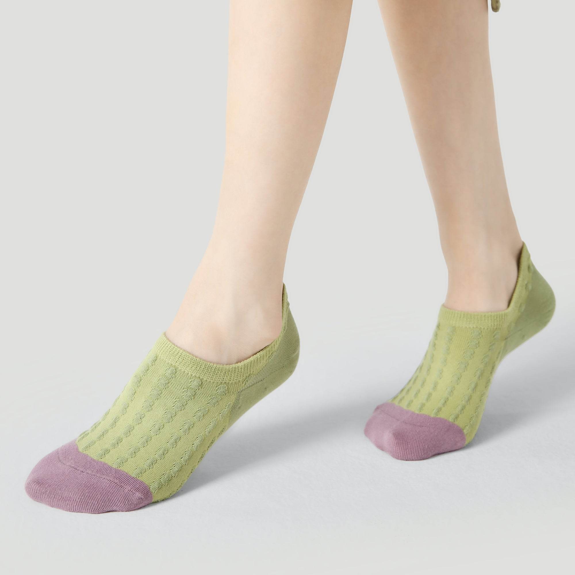 Women's Playful Patterned No-Show Socks - 3 Pairs