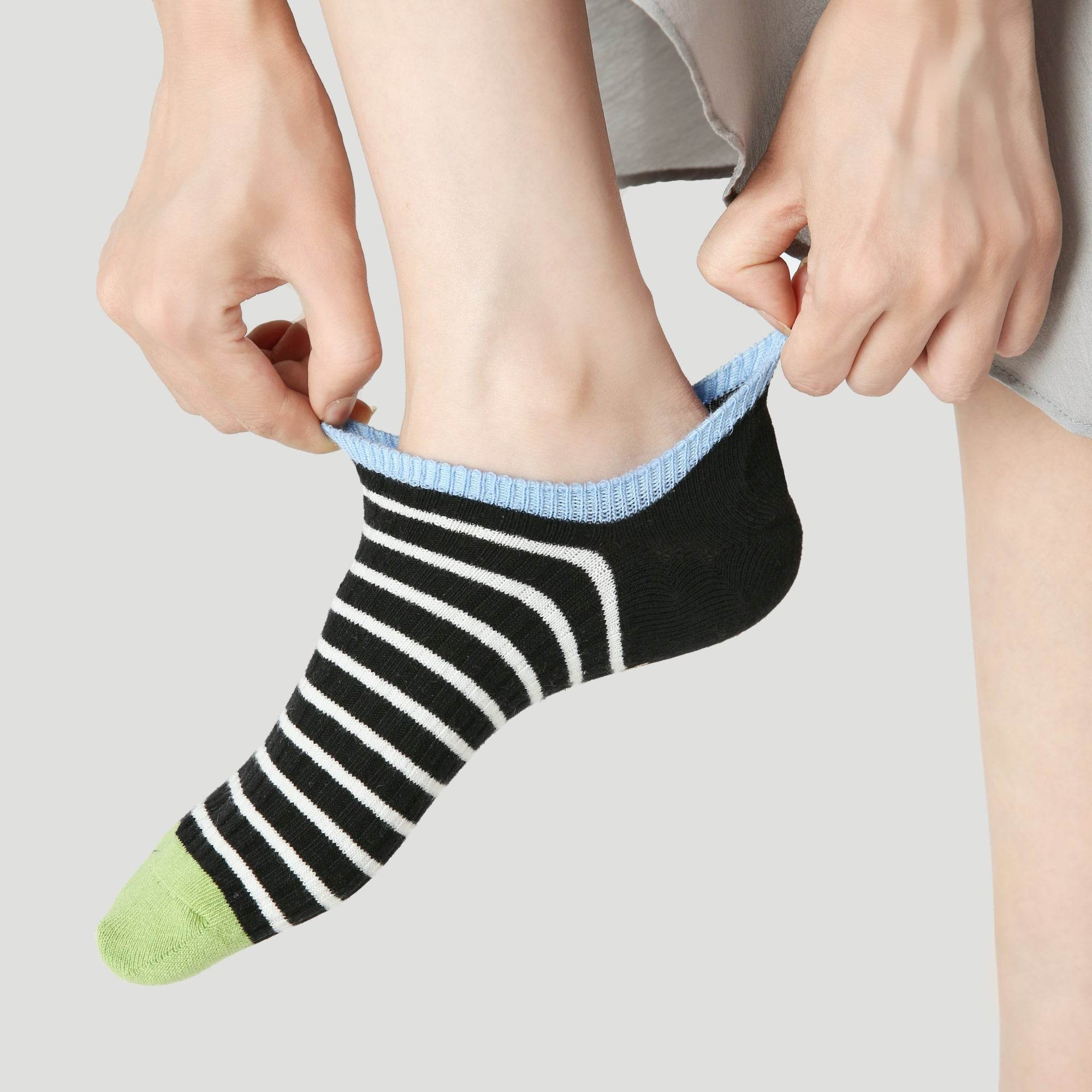 Women's Mixed Texture No-Show Socks - 3 Pairs