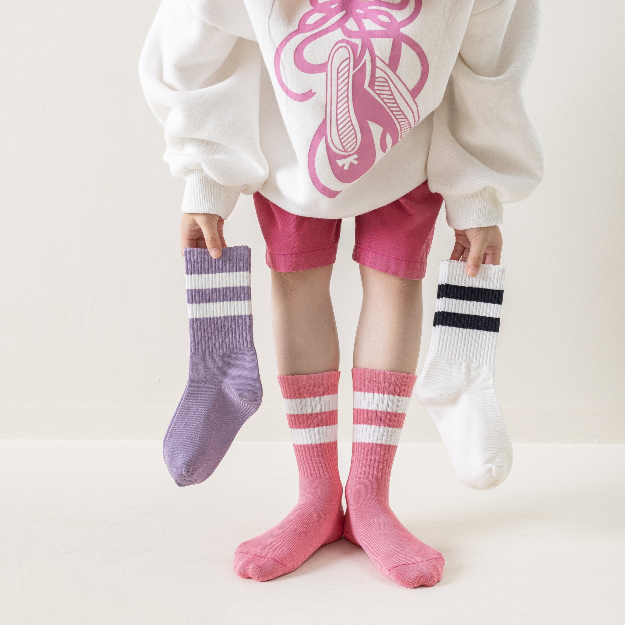 Kid's Varsity Pop Crew Socks - 4 Pairs