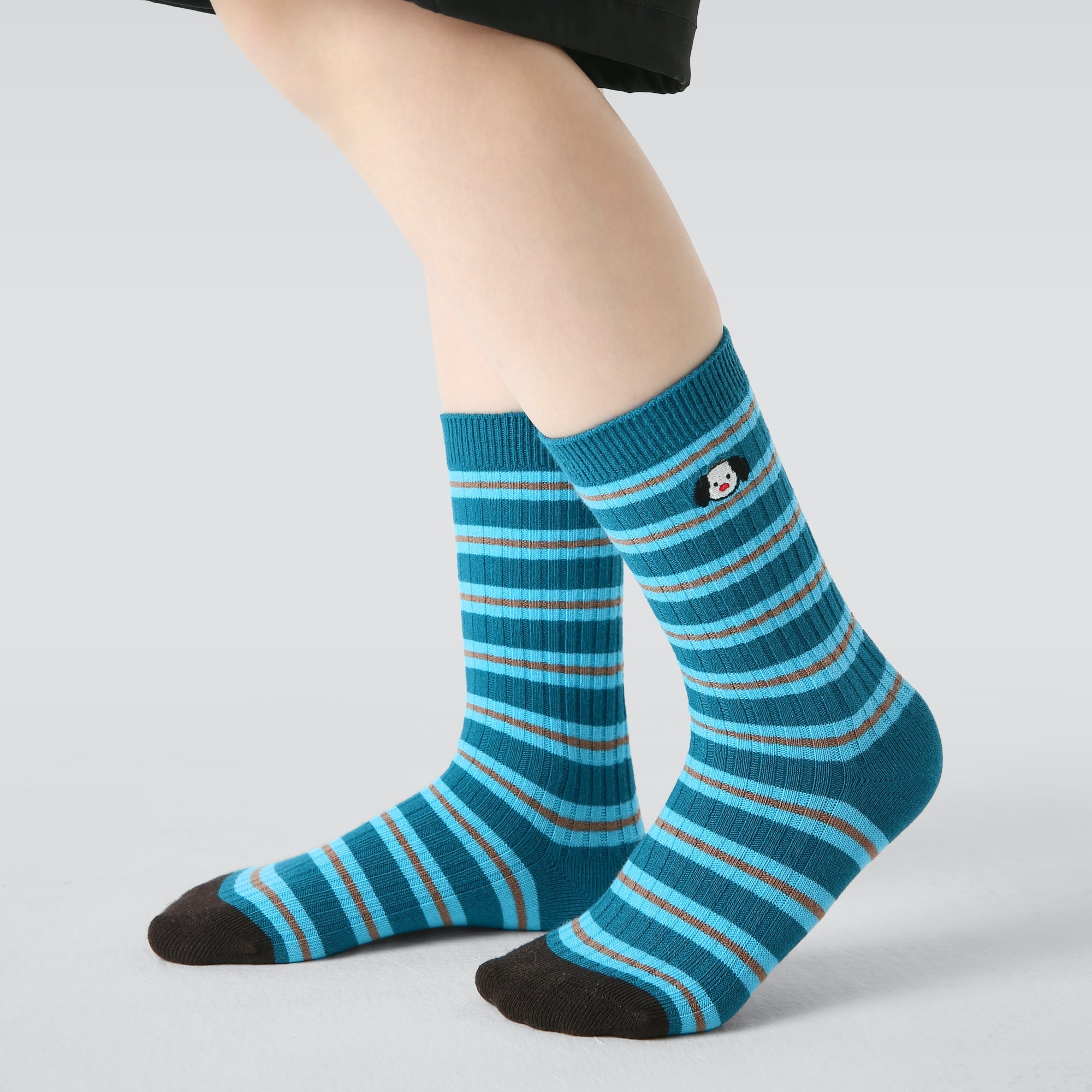 Kid's Earthy Tones Patterned Socks - 4 Pairs