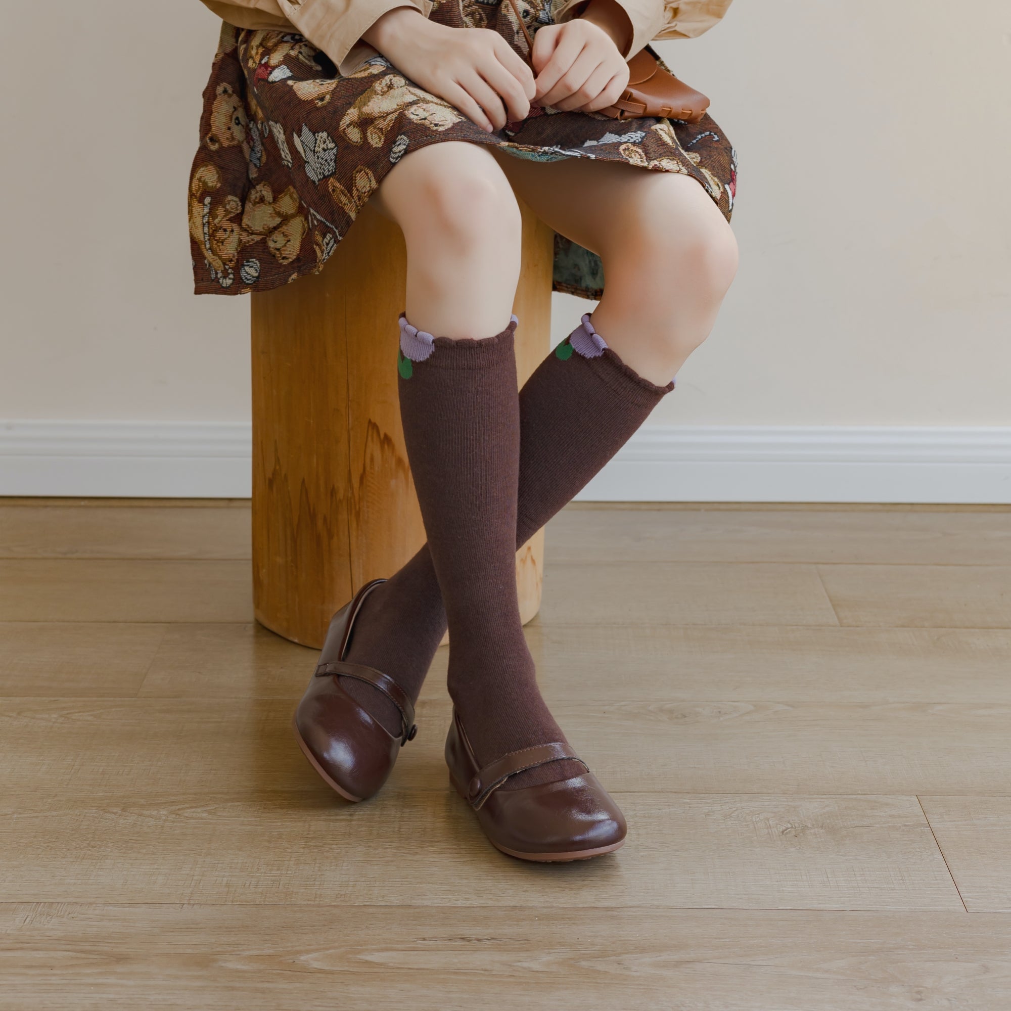 Kid's Girls' Cottage Floral Knee High Socks - 3 Pairs