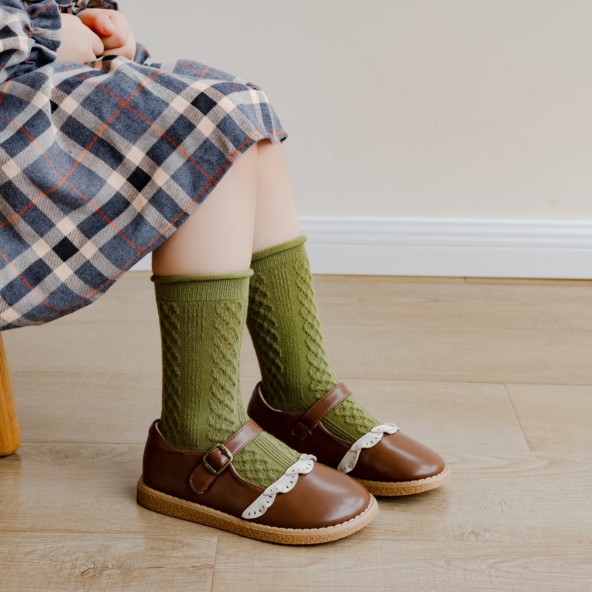 Kid's Girls' Woodland Fawn & Floral Crew Socks - 5 Pairs