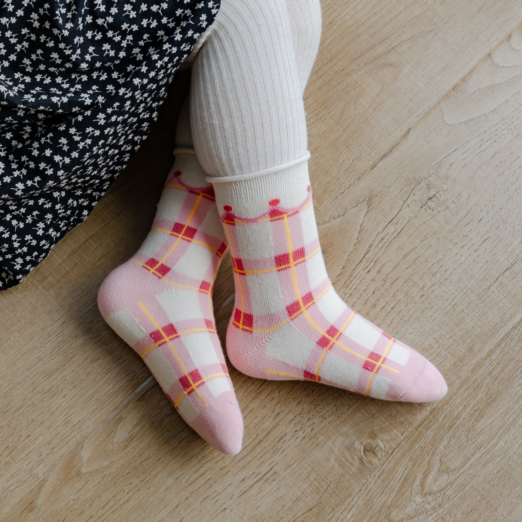 Kid's Girls' Bow & Floral Crew Socks - 5 Pairs