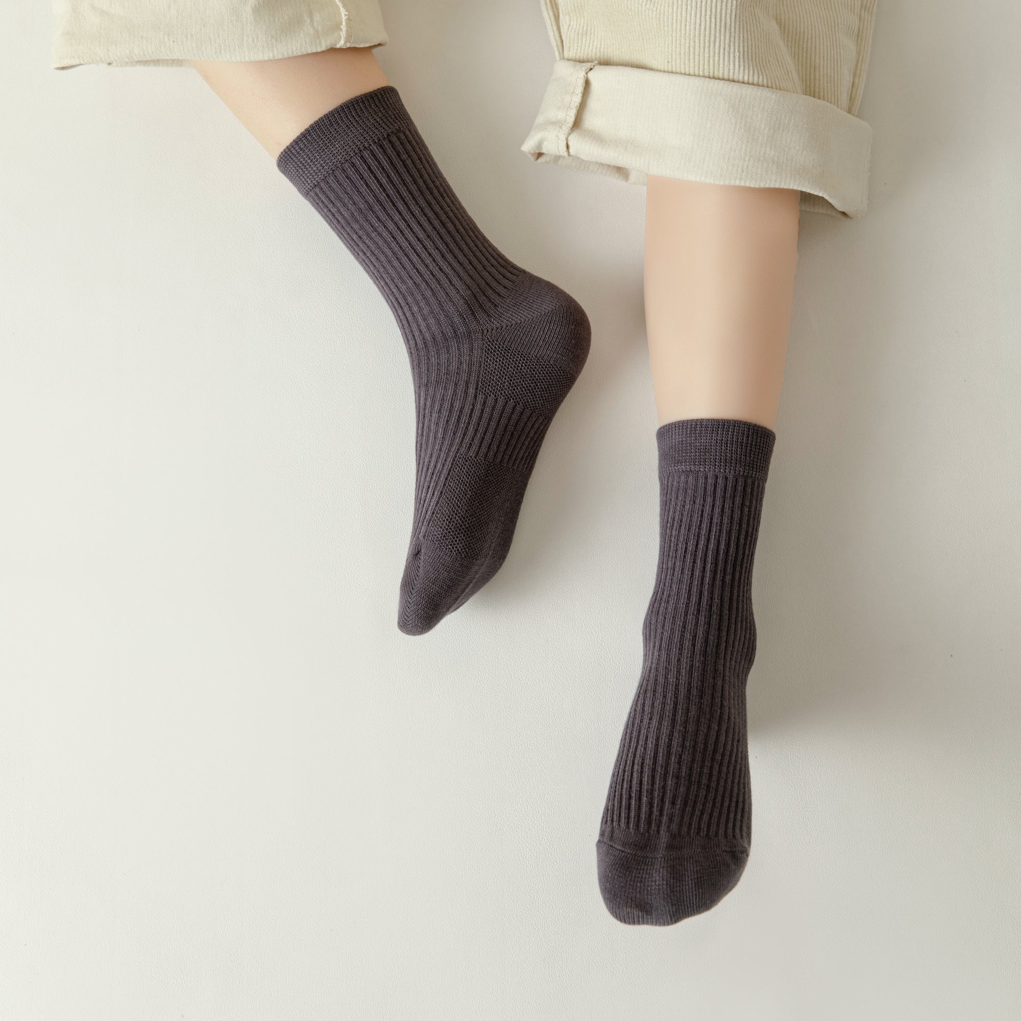 Kid's Unisex Ribbed Socks - 3 Pairs