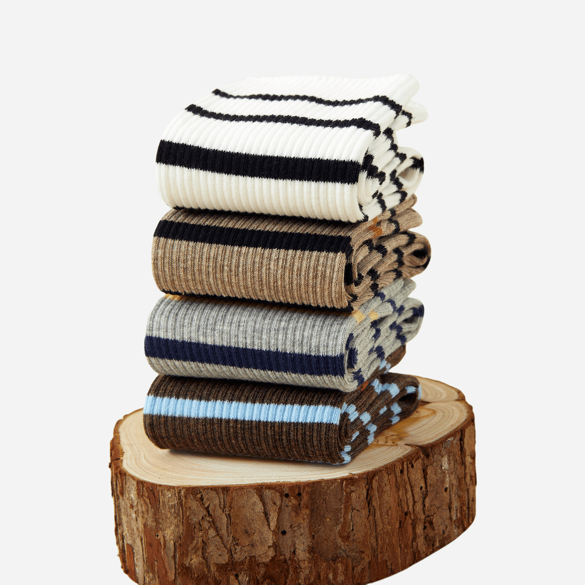 Women's Varsity Stripe Ribbed Socks - Single Pair