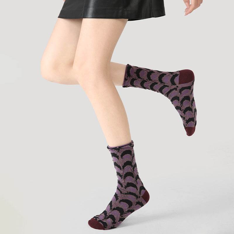 Women's Moody Jacquard Crew Socks - 3 pairs