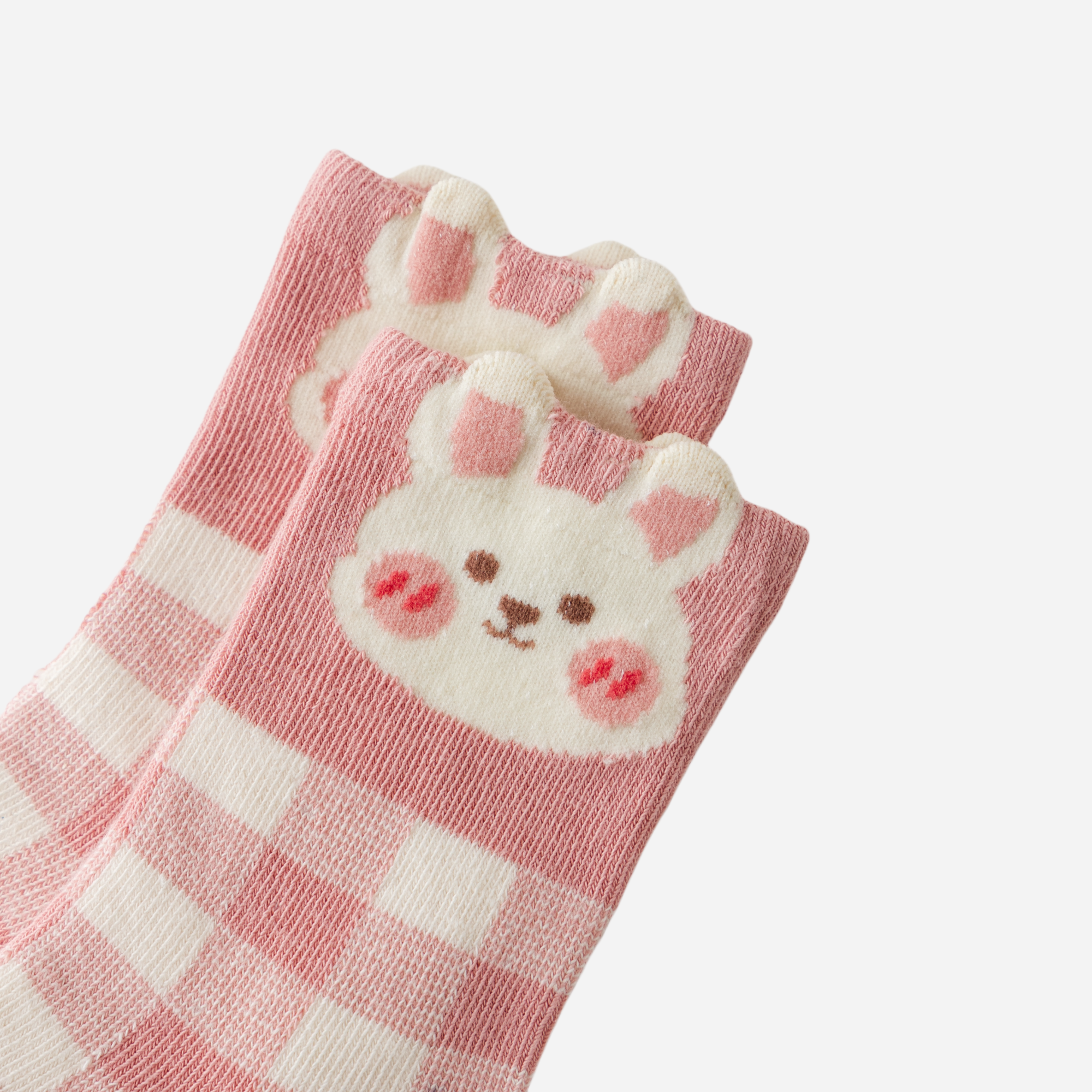 Kid's Girls' Bunny & Cherry Crew Socks - 5 Pairs