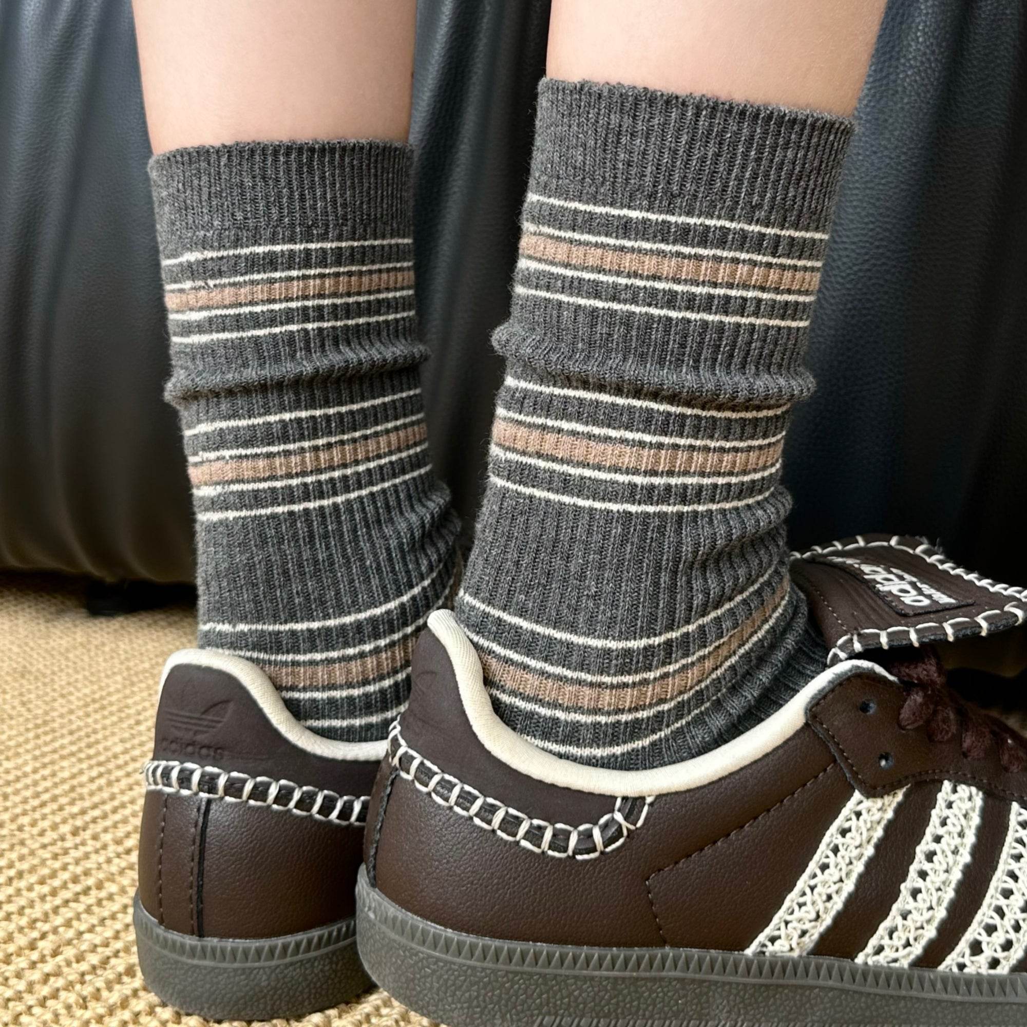 Women's Retro Varsity Striped Socks - Single Pair