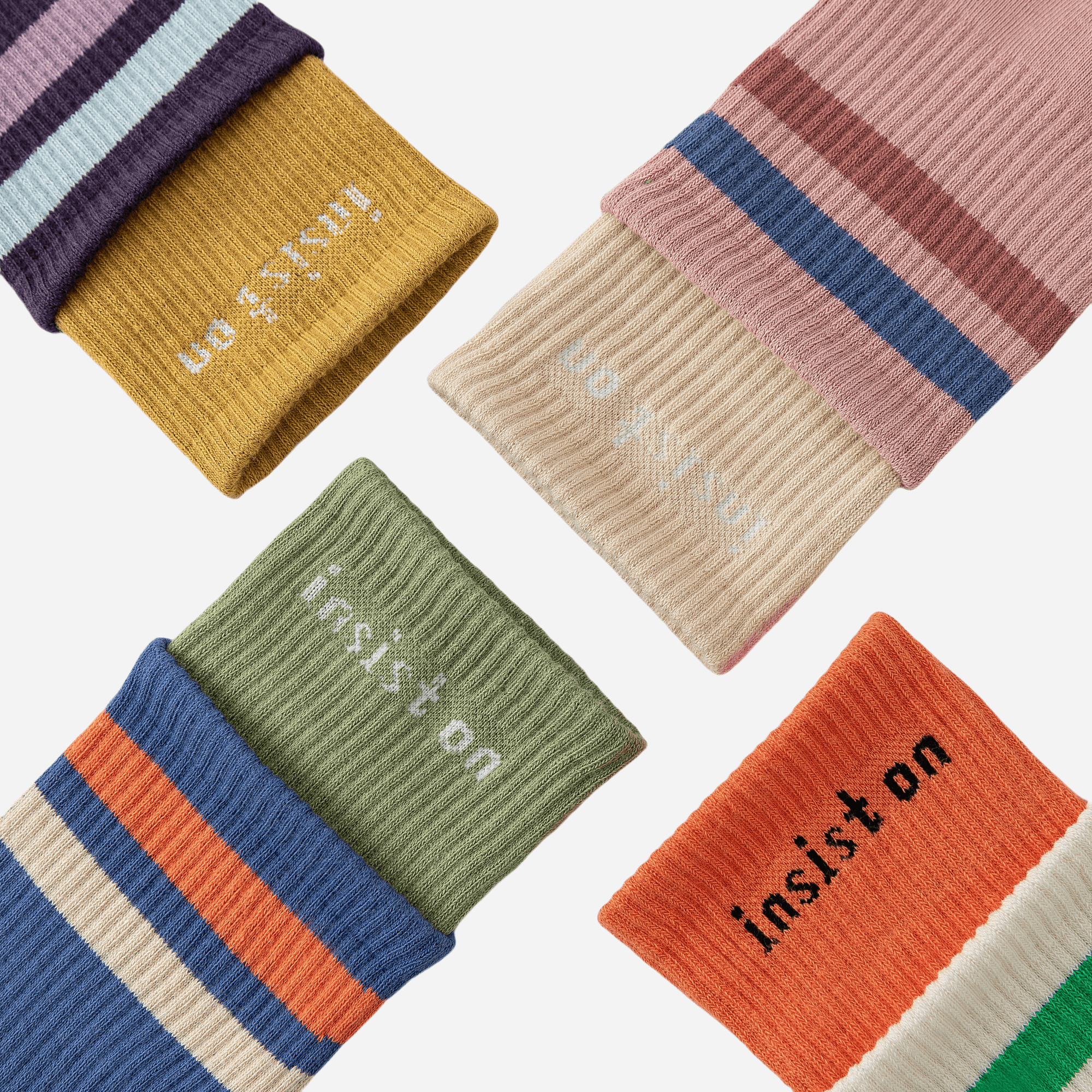 Women's Retro Stripe Yoga & Pilates Grip Socks