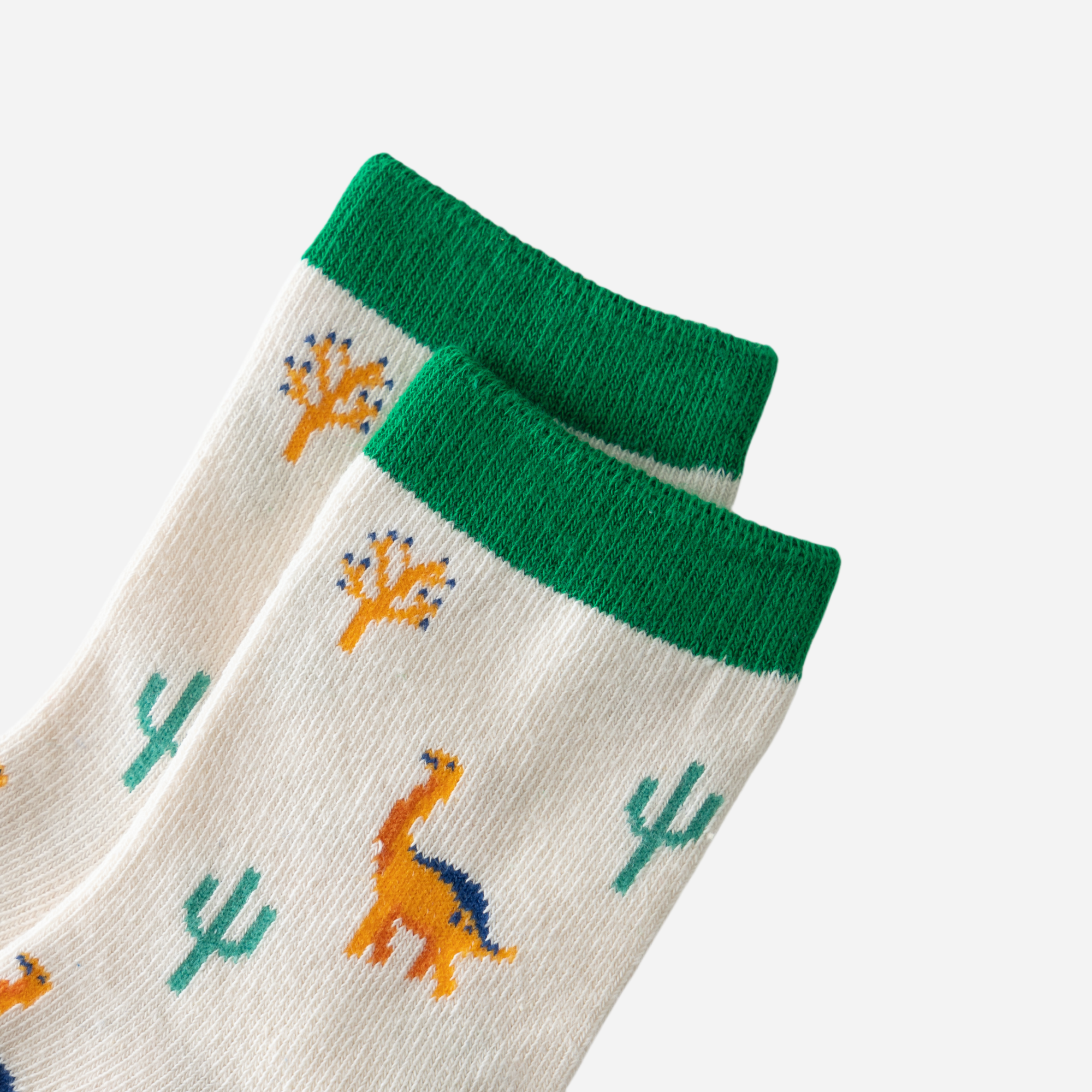 Kid's Boys' Dinosaur & Stripe Crew Socks - 5 Pairs