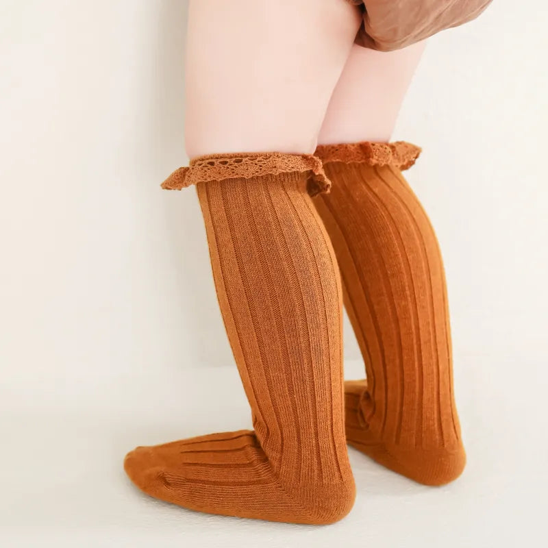 Babies The Lace Trim Knee-Highs-3 Pairs