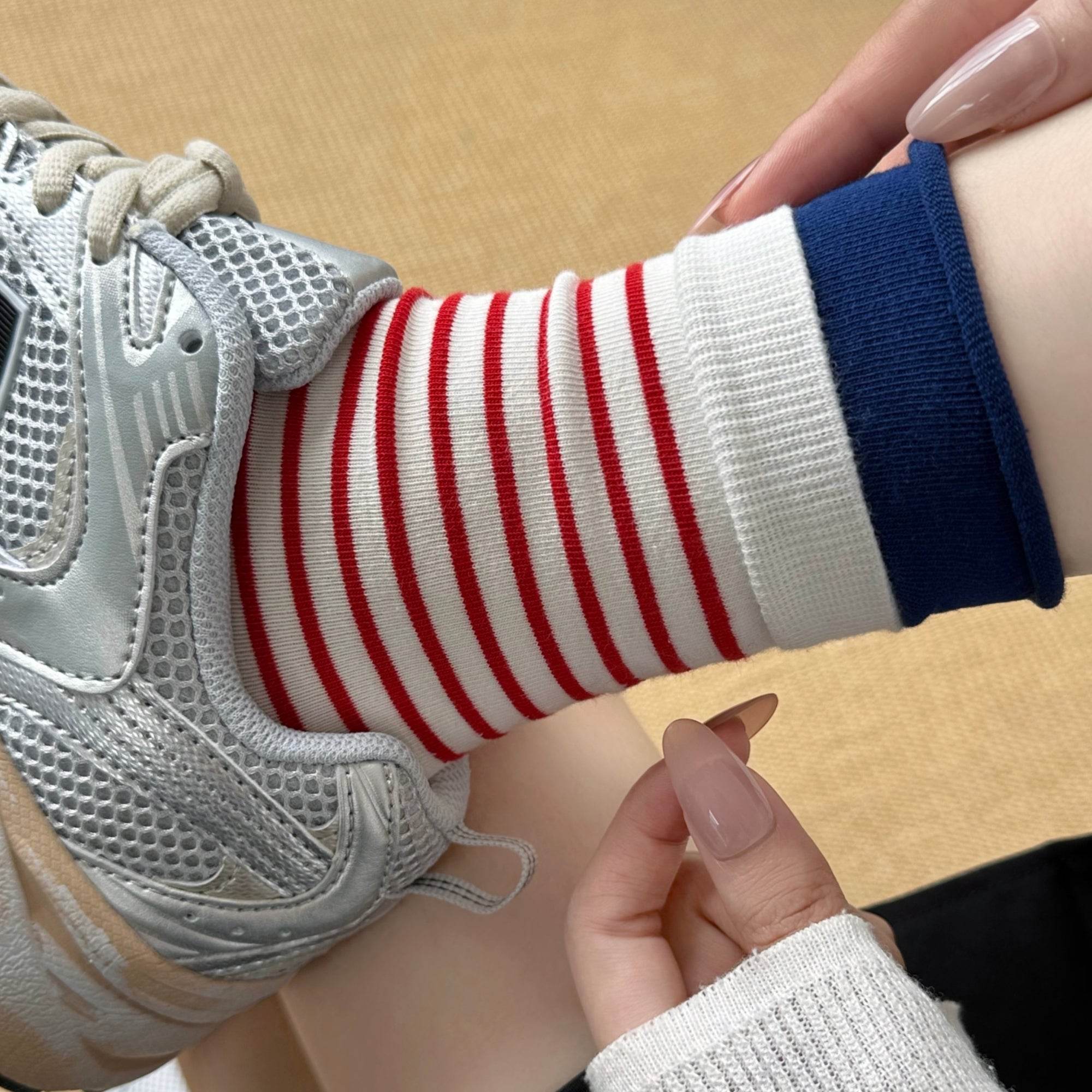 Women's Varsity Stripe Athleisure Socks - Single Pair