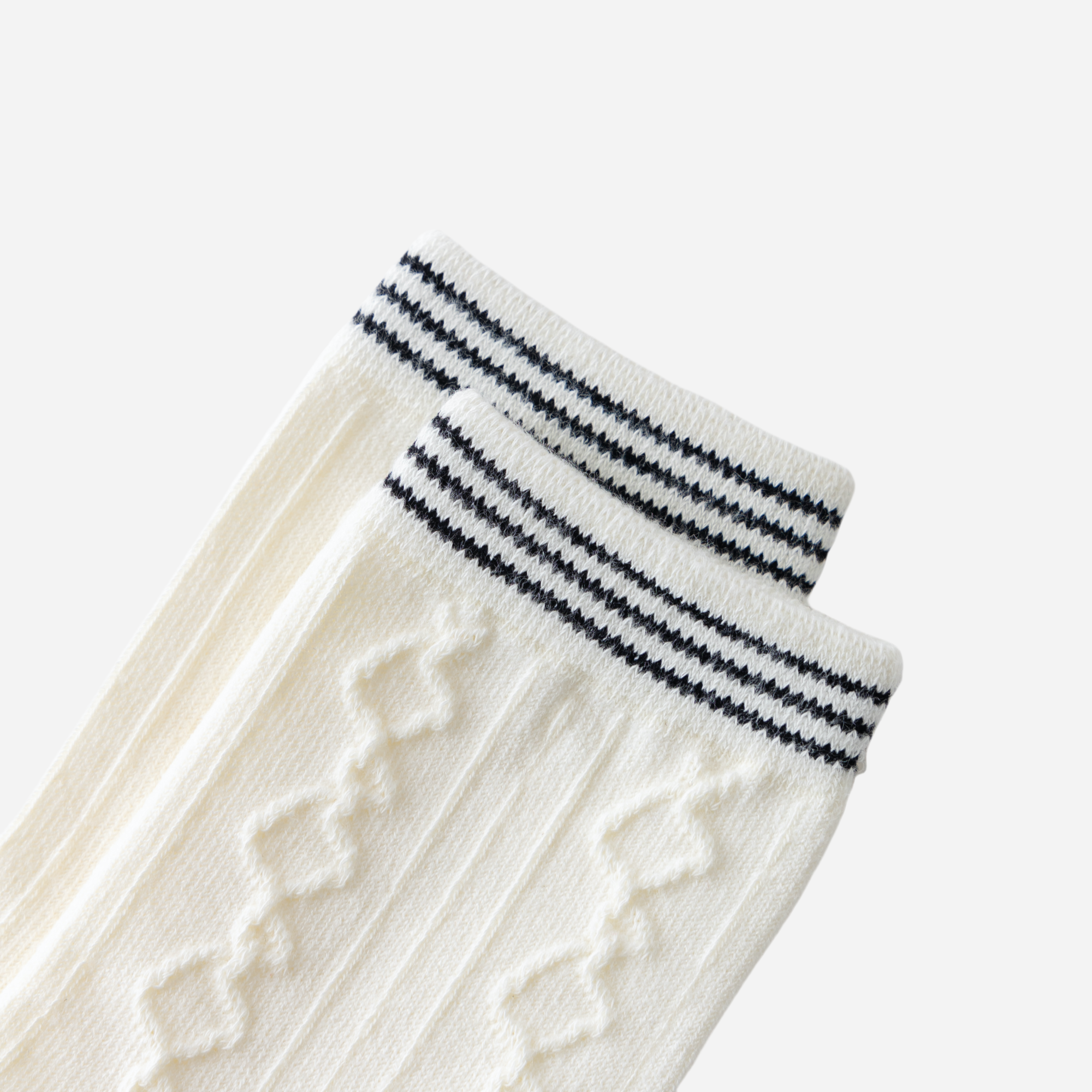 Kid's Dainty Texture Crew Socks - 5 Pairs