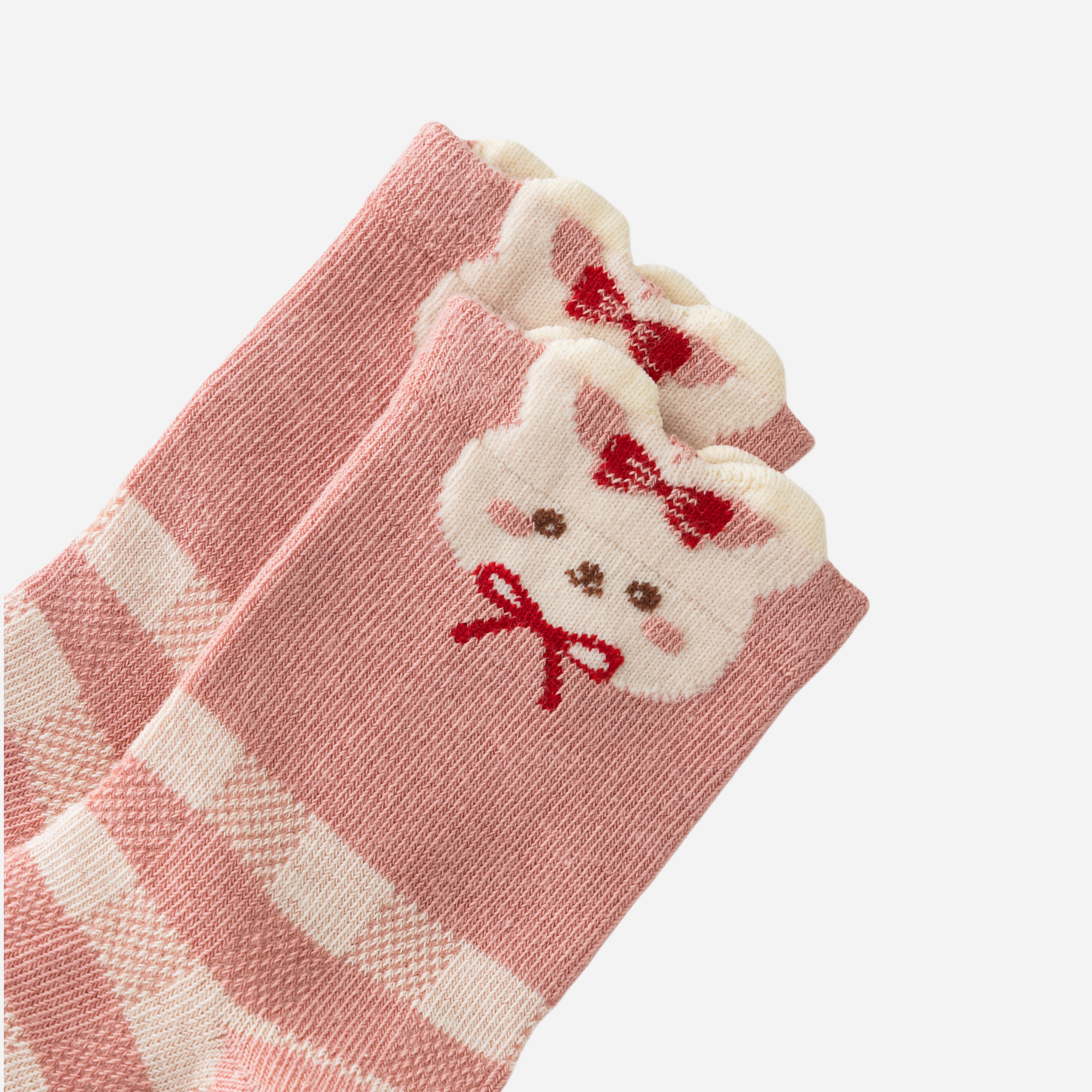 Kid's Sweet Bunny & Cherry Socks - 5 Pairs