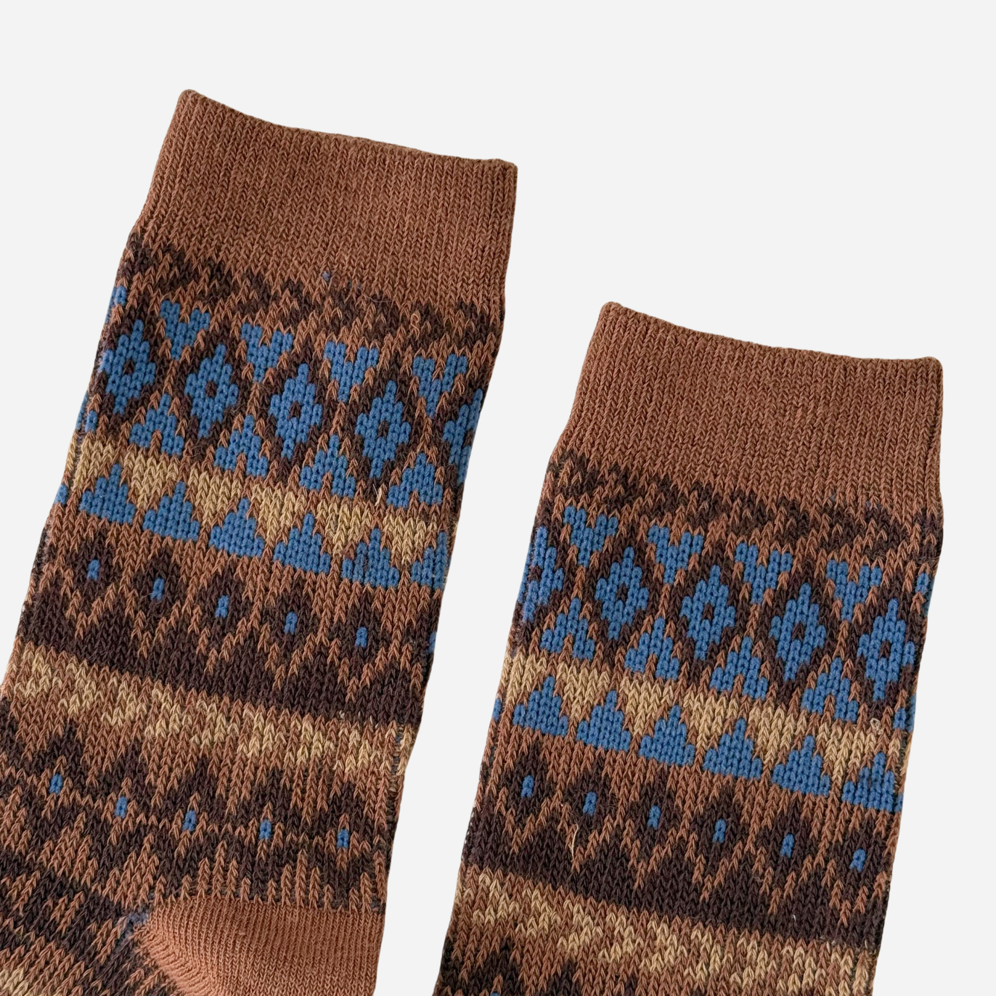 Kid's Fair Isle Crew Socks - 4 Pairs