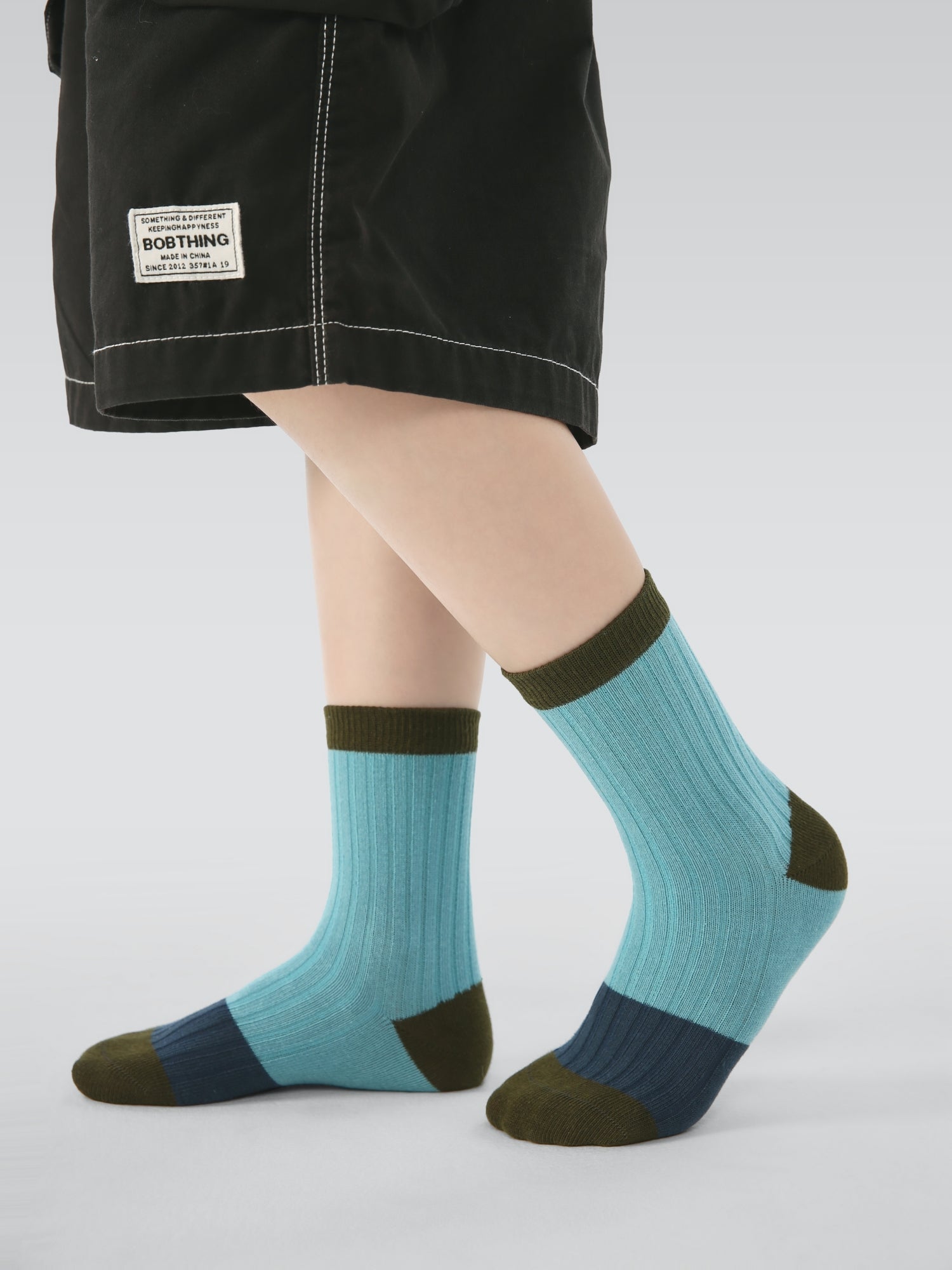 Kids' Mocha Speckle & Stripe-5 Pack