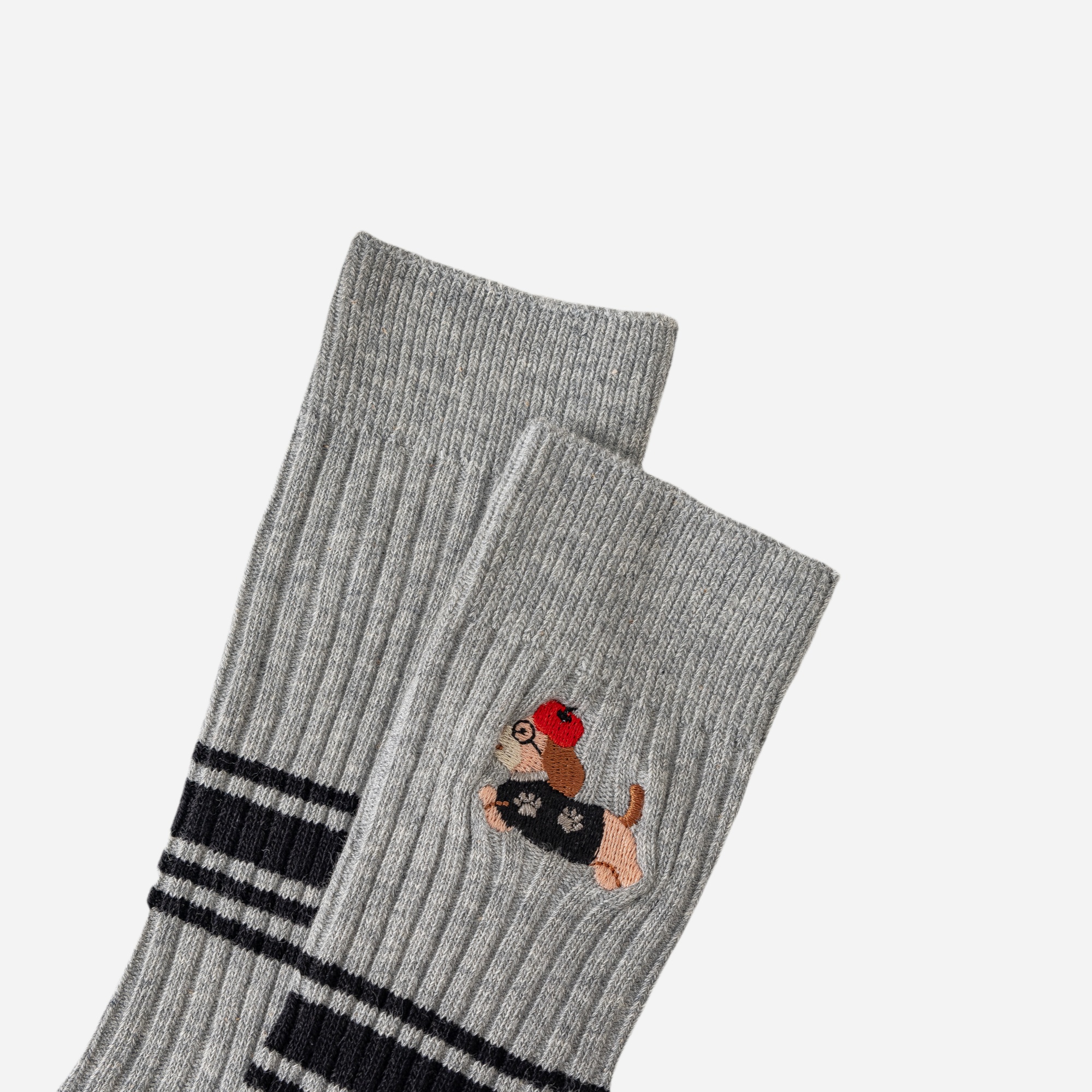 Kid's Preppy Pup Crew Socks - 2 Pairs