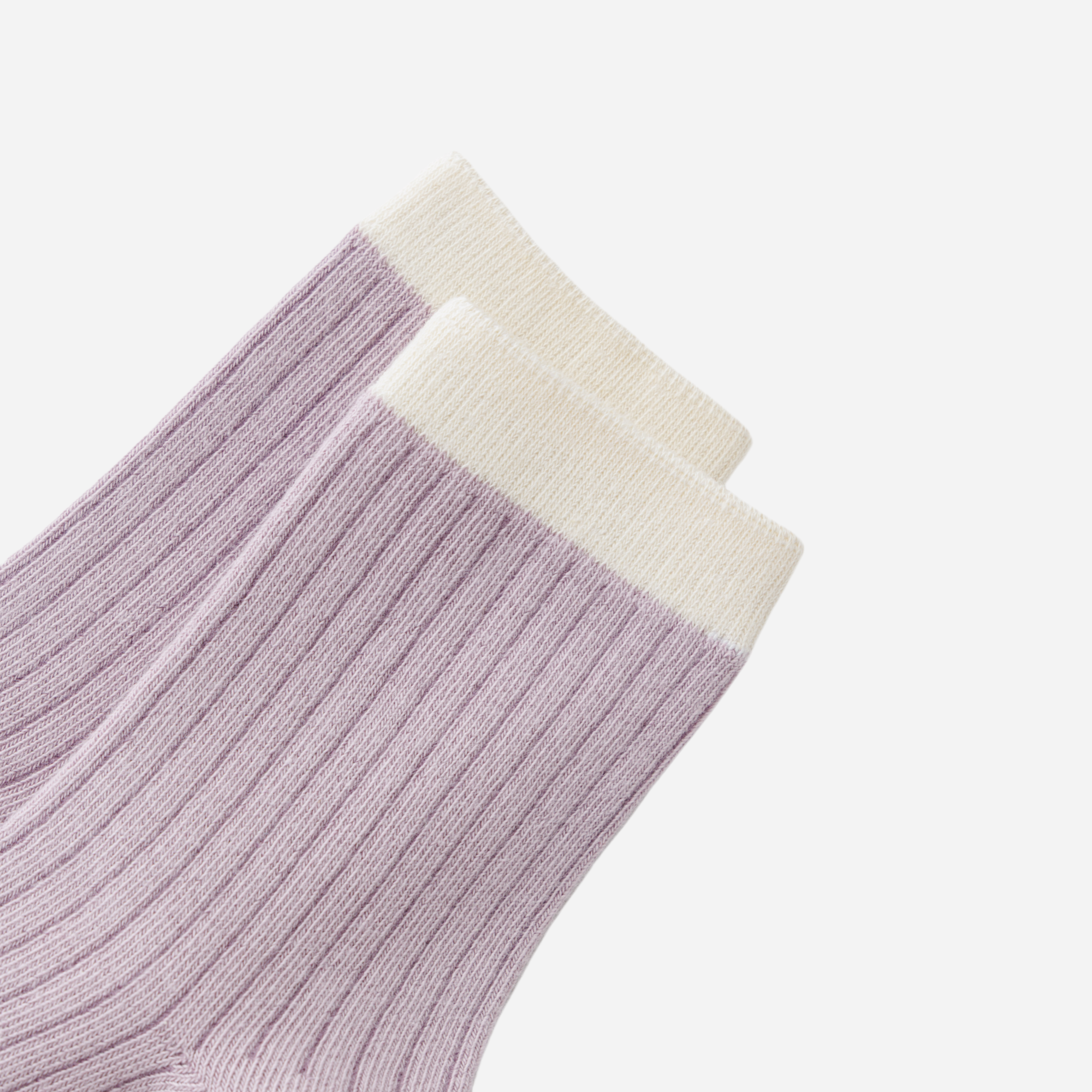 Kid's Color-Cuff Ribbed Crew Socks - 5 Pairs