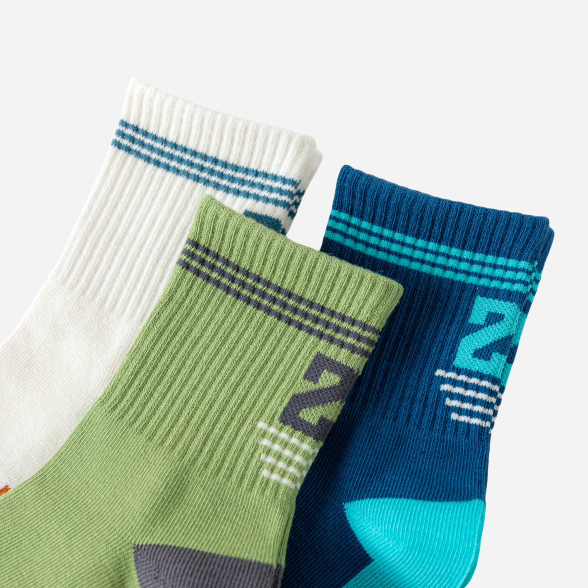 Kid's Graphic Sport Crew Socks - 5 Pairs