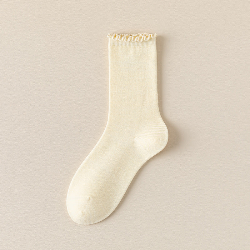 Soft Wool Ruffle Crew