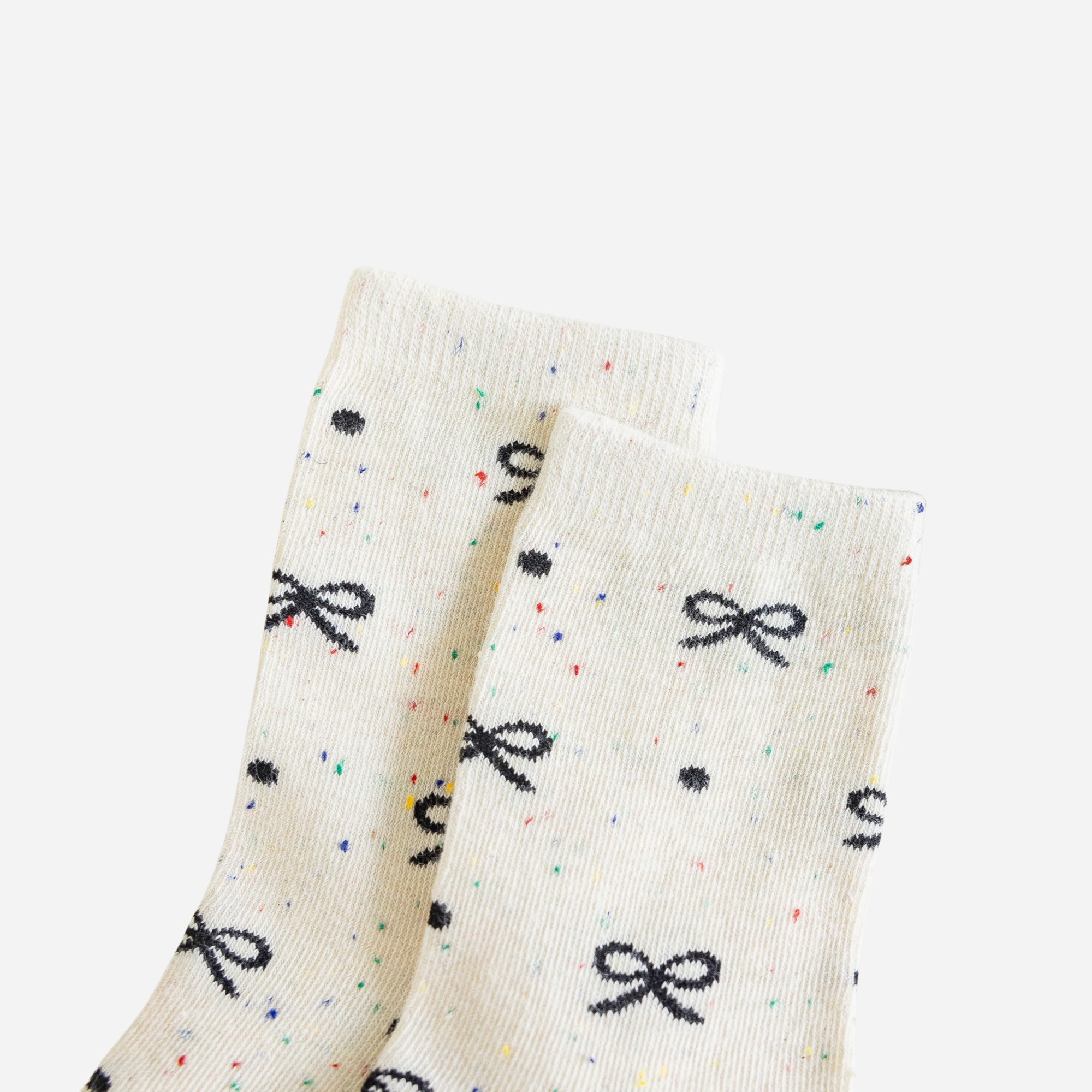 Kid's Confetti Bow Crew Socks - 5 Pairs