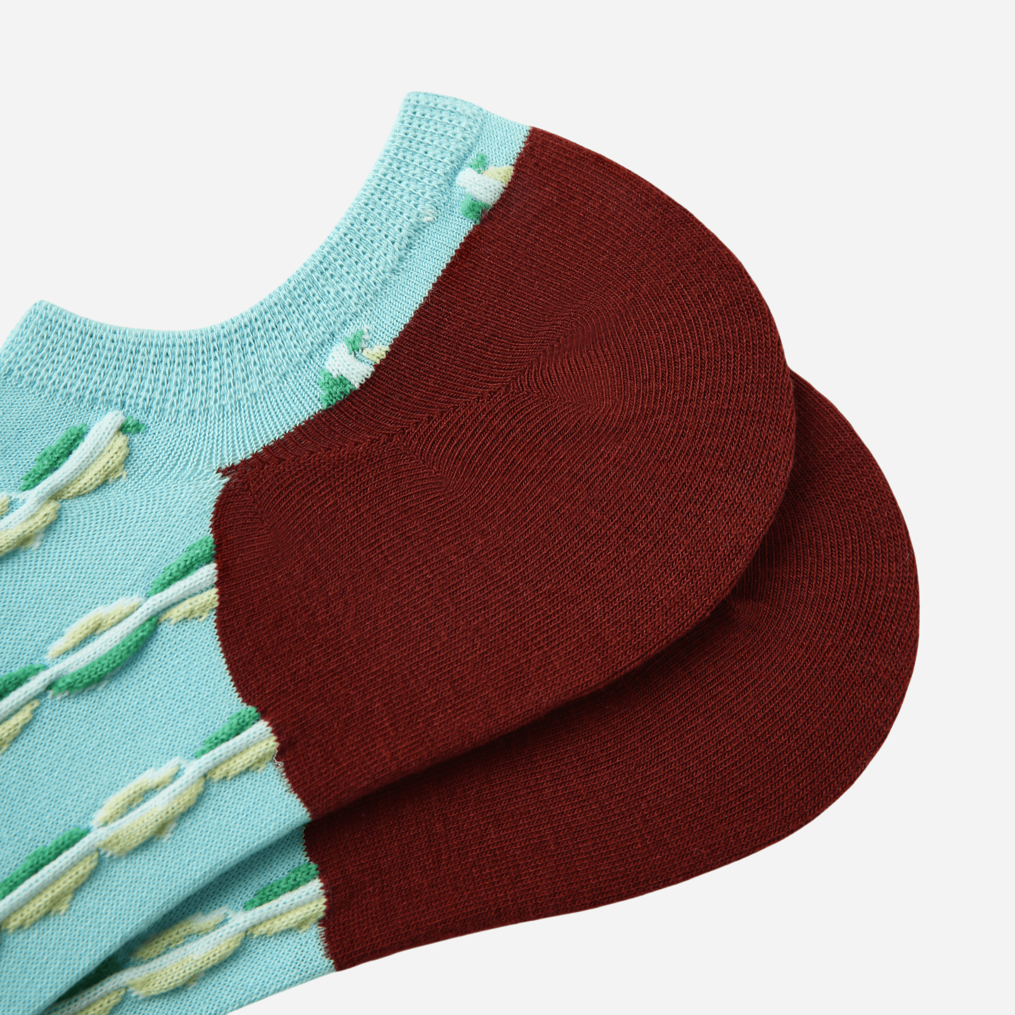 Women's Colorful Patterned No-Show Socks - 3 Pairs