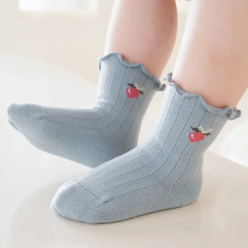 Babies Berry Cute Crew Socks-3 Pairs